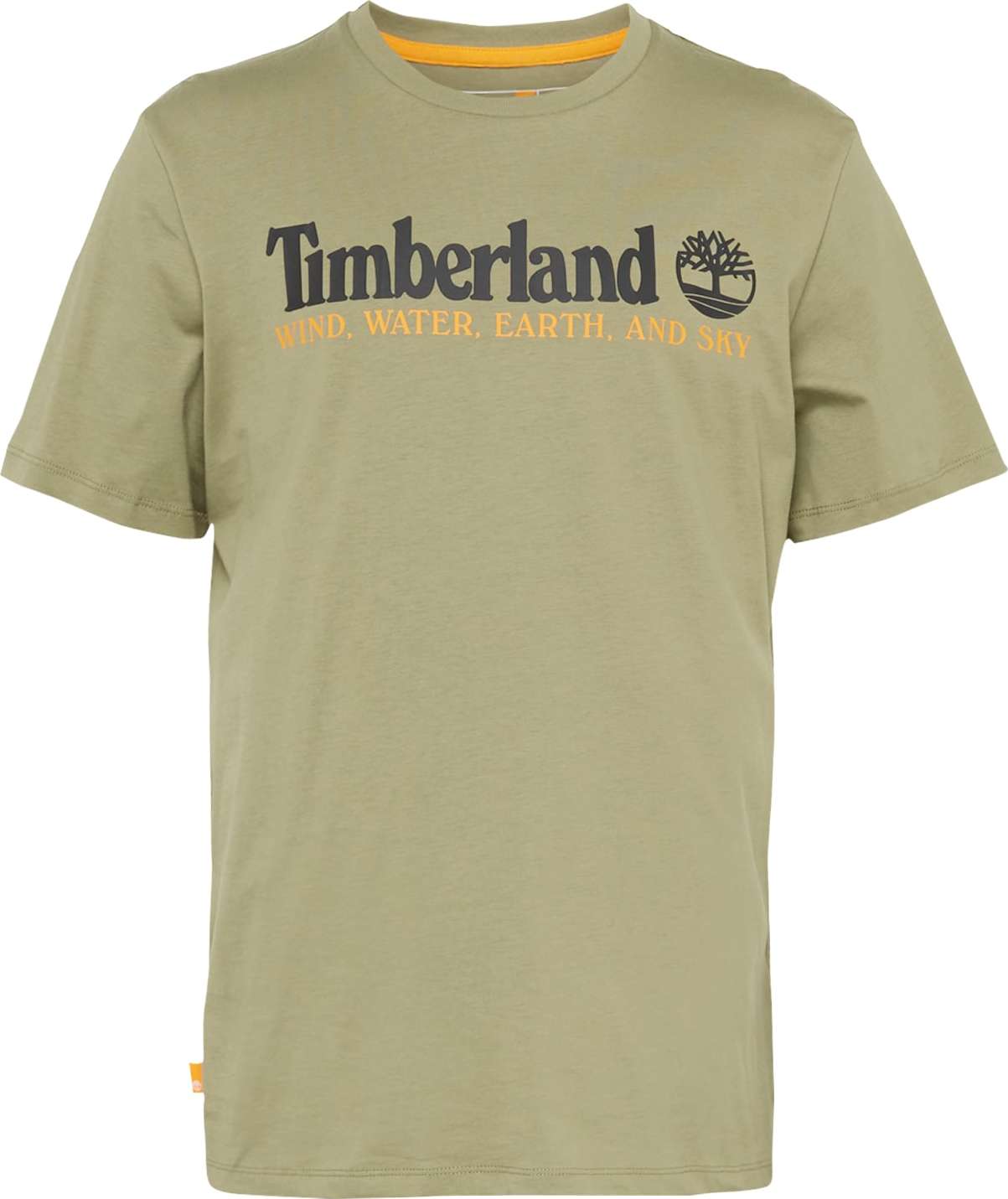 TIMBERLAND Tričko umbra / šafrán / černá