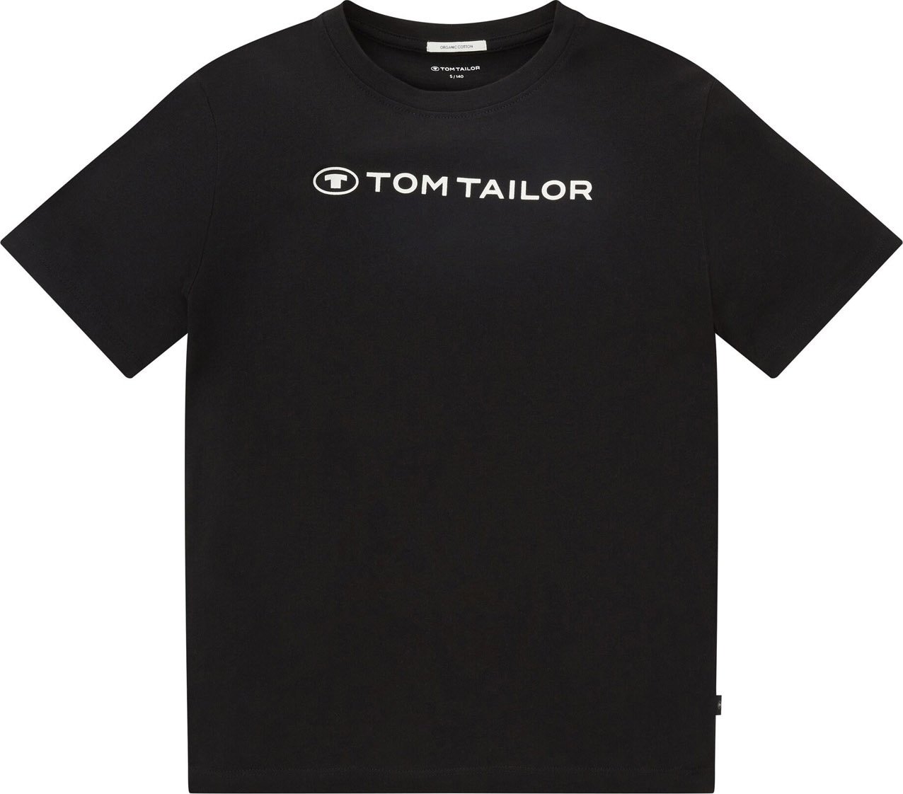 TOM TAILOR Tričko černá / bílá