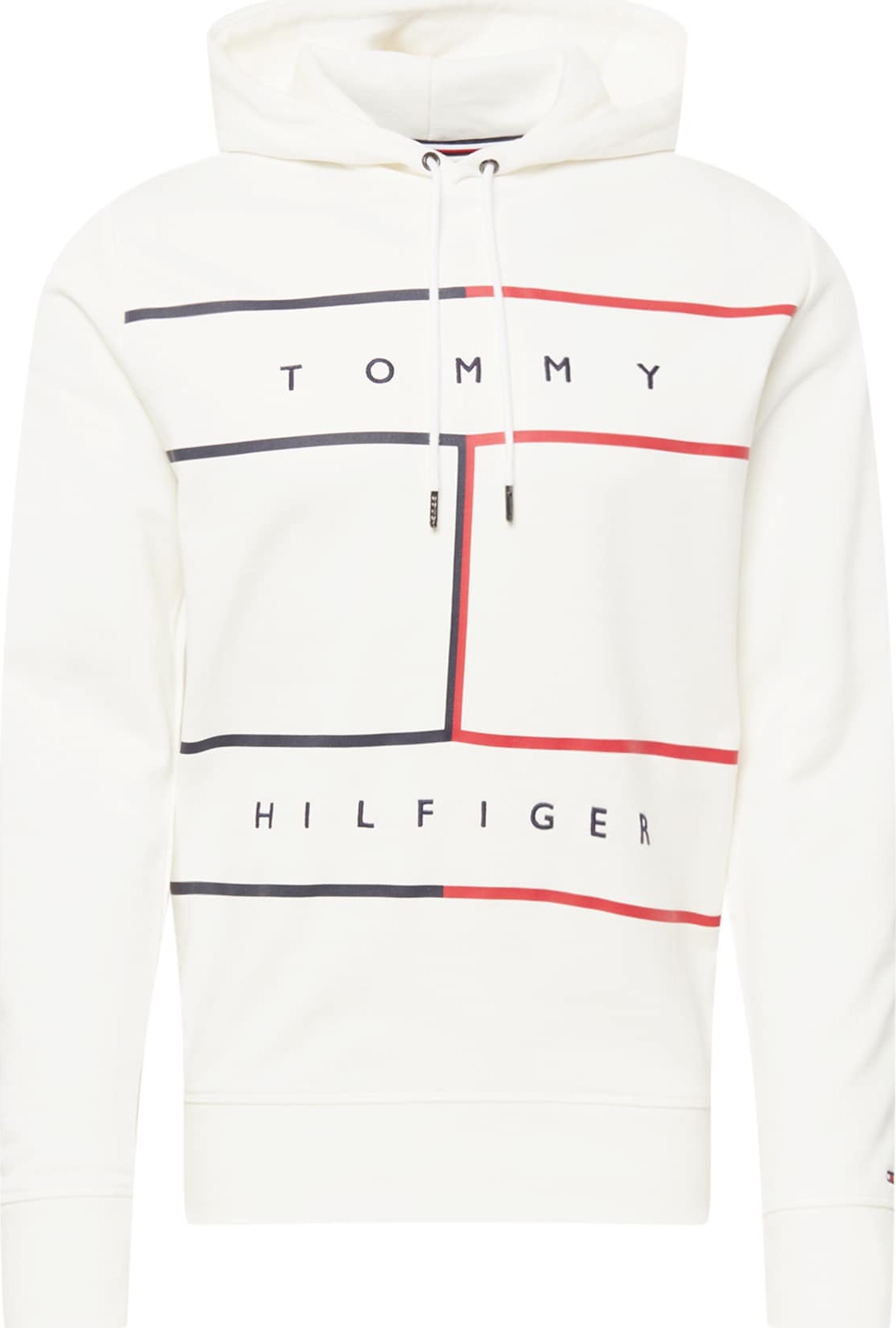 TOMMY HILFIGER Mikina modrá / červená / přírodní bílá