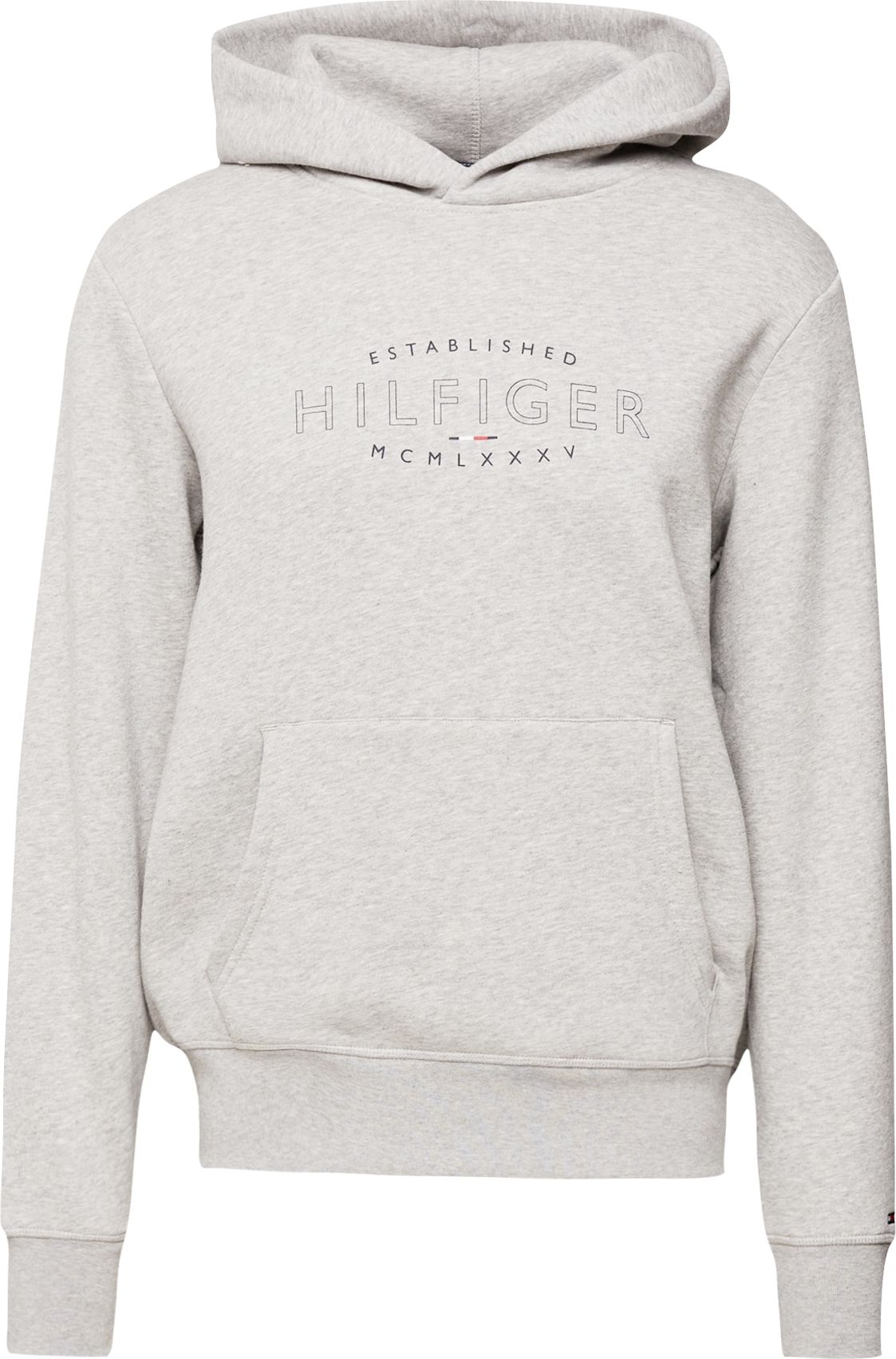 TOMMY HILFIGER Mikina námořnická modř / šedá / bílá