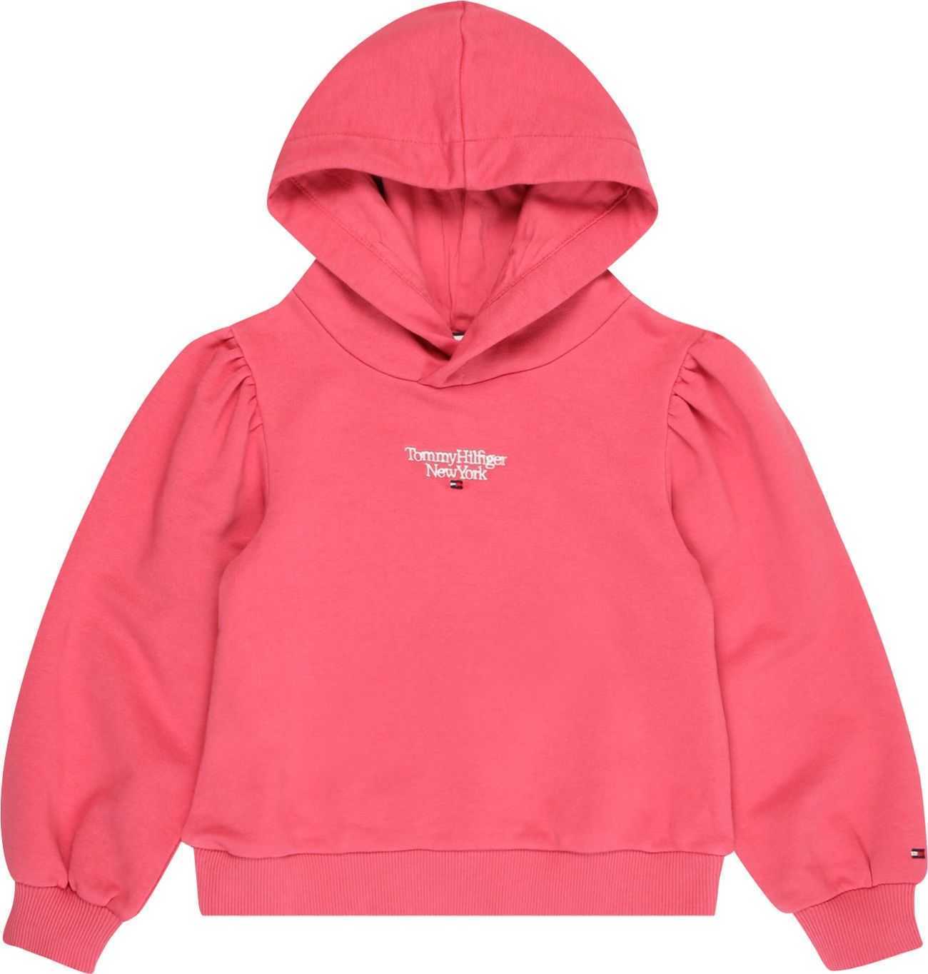 TOMMY HILFIGER Mikina pink / bílá