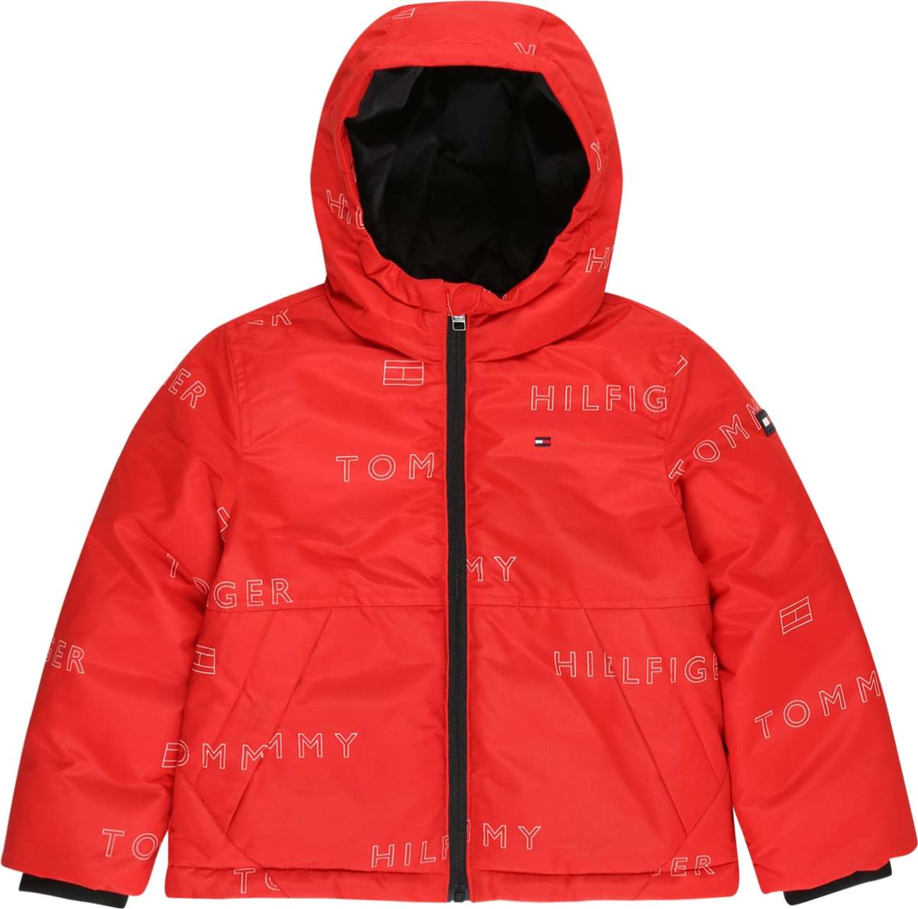 TOMMY HILFIGER Přechodná bunda červená / bílá