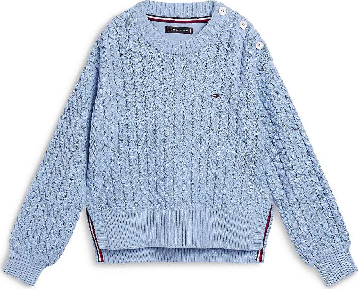 TOMMY HILFIGER Svetr námořnická modř / světlemodrá / červená / bílá