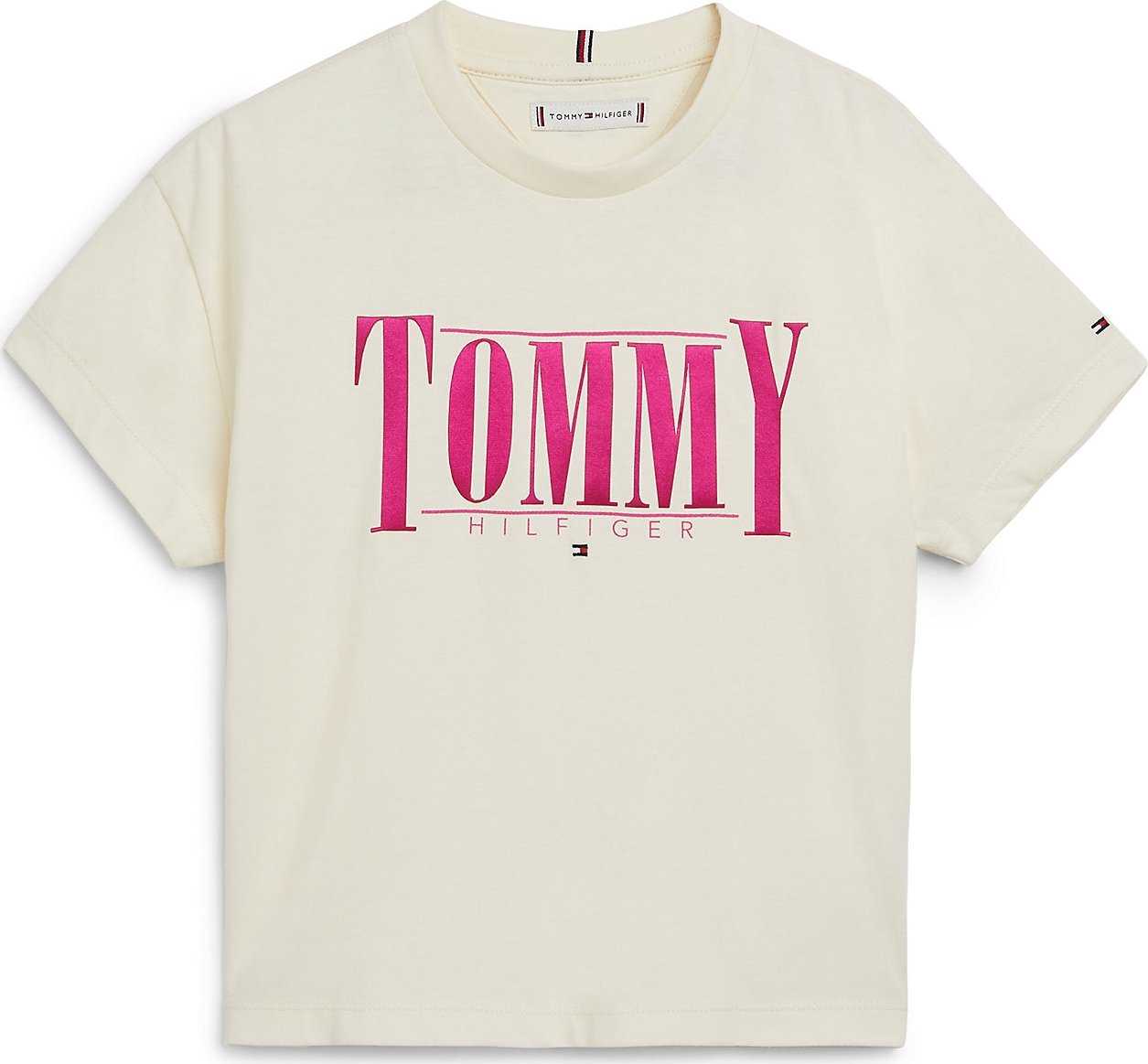 TOMMY HILFIGER Tričko béžová / magenta