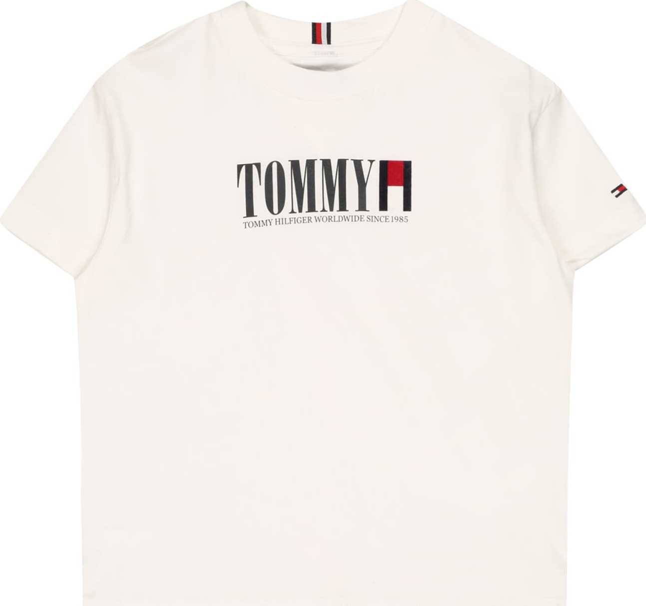 TOMMY HILFIGER Tričko námořnická modř / červená / bílá