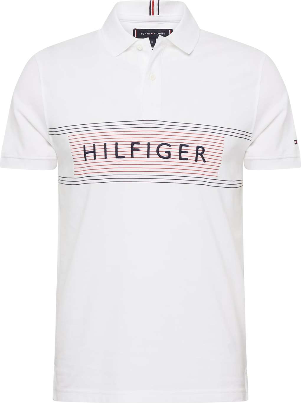 TOMMY HILFIGER Tričko marine modrá / červená / bílá