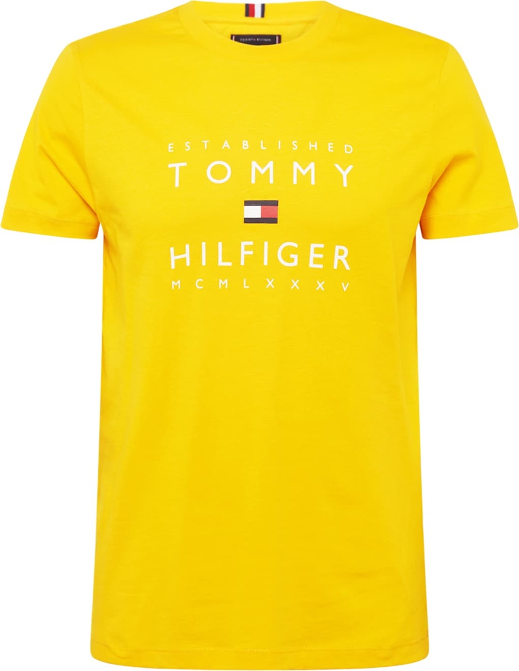 TOMMY HILFIGER Tričko námořnická modř / žlutá / červená / bílá