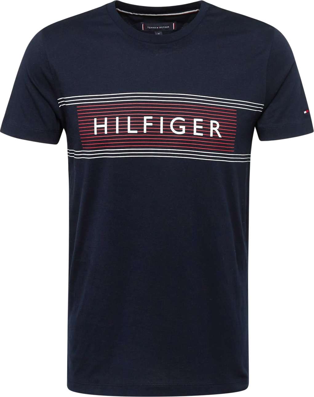 TOMMY HILFIGER Tričko noční modrá / červená / bílá