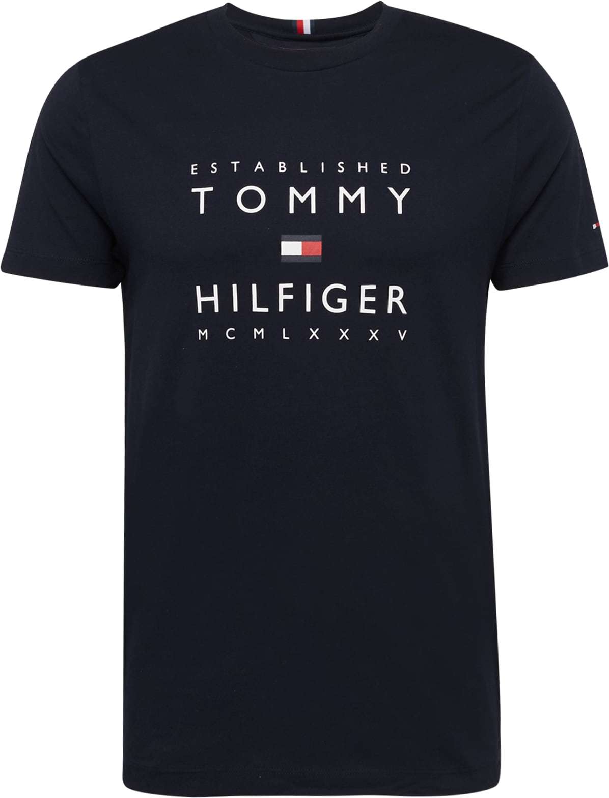 TOMMY HILFIGER Tričko noční modrá / červená / bílá