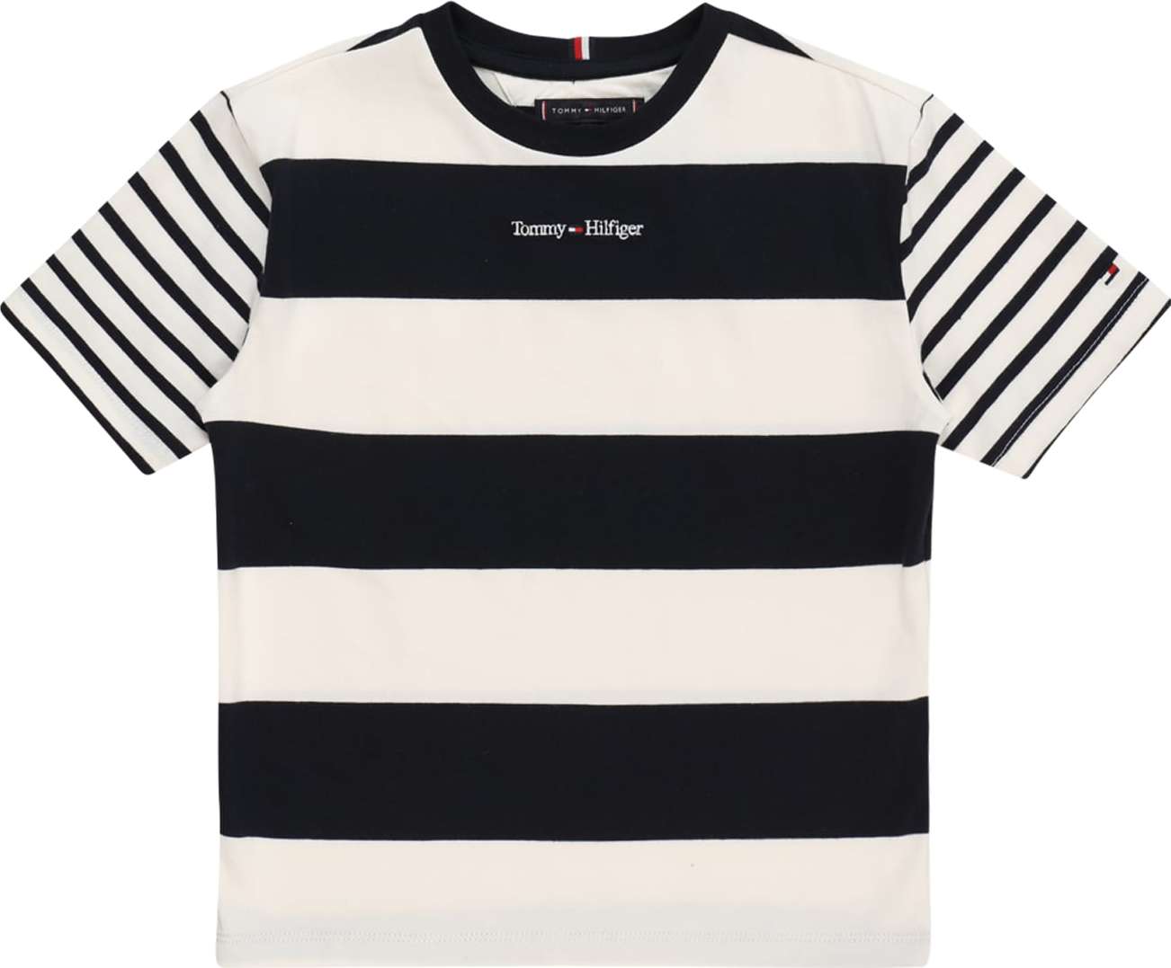 TOMMY HILFIGER Tričko noční modrá / červená / bílá