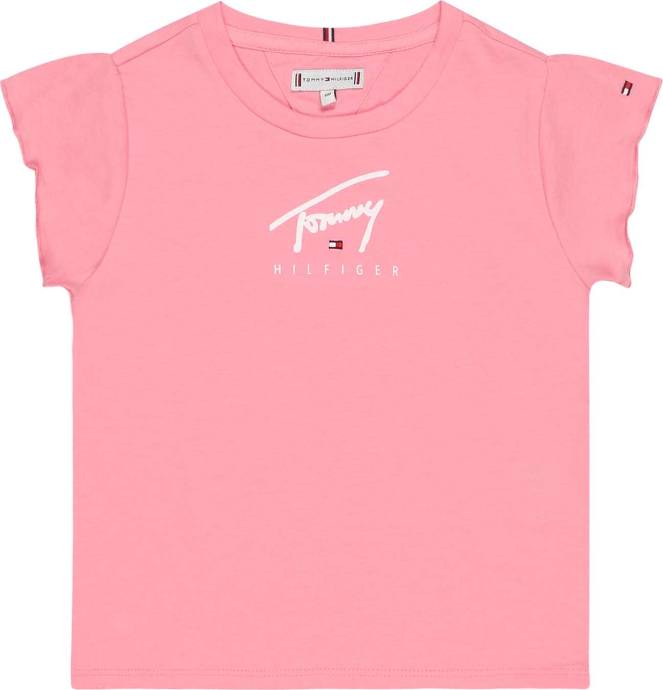 TOMMY HILFIGER Tričko pink / bílá