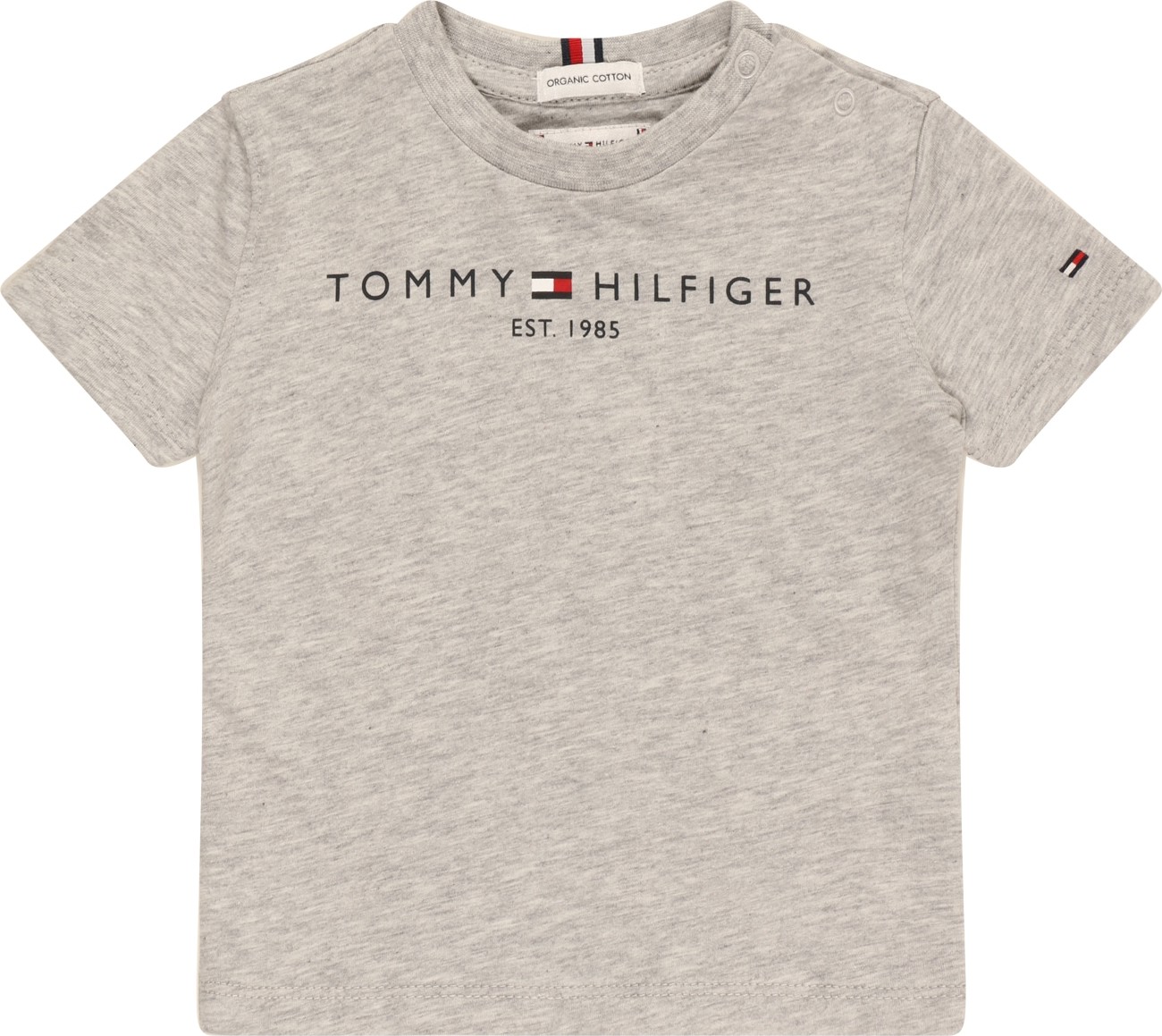 TOMMY HILFIGER Tričko námořnická modř / šedá / červená / bílá