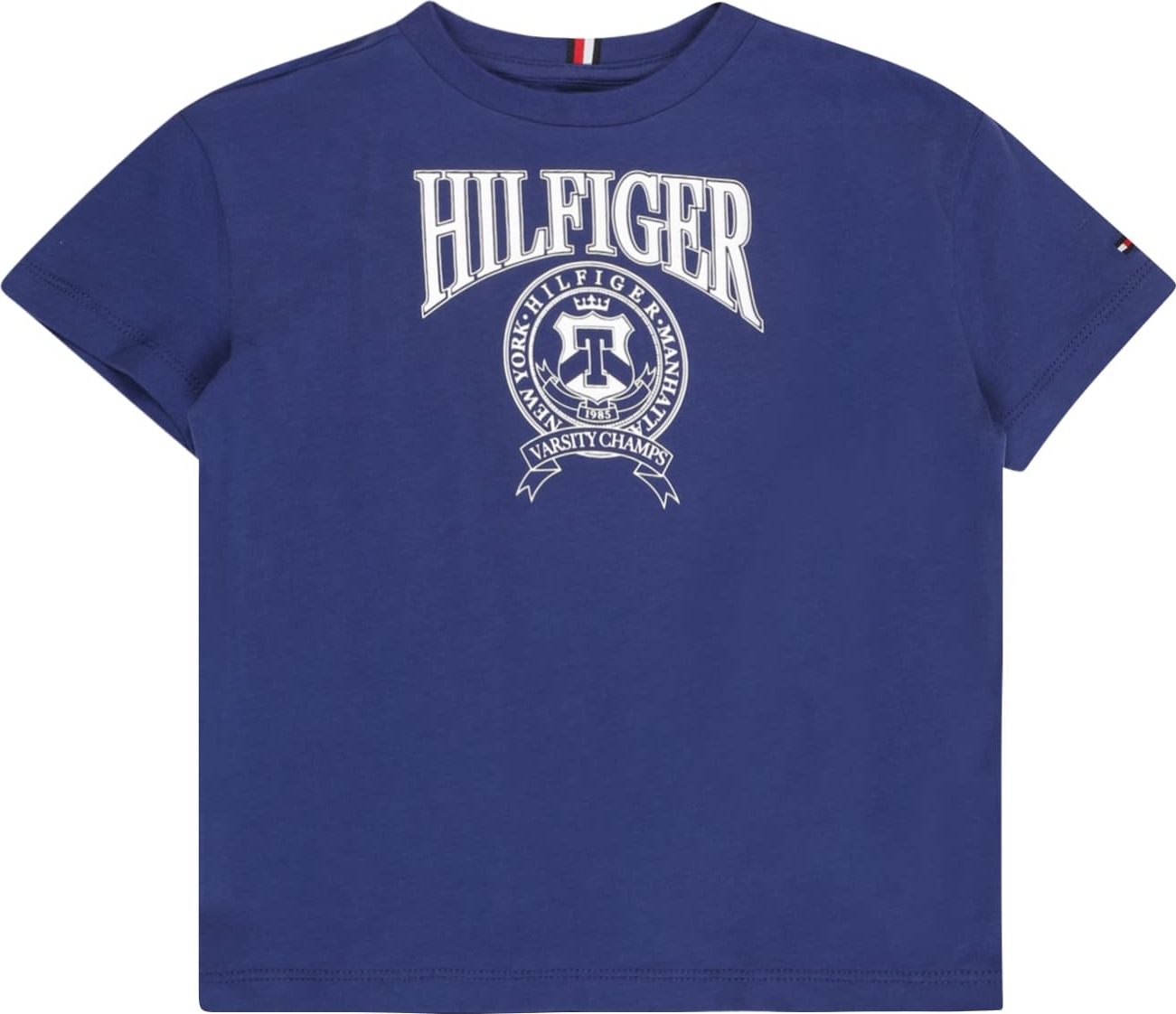 TOMMY HILFIGER Tričko 'Varsity' marine modrá / námořnická modř / červená / bílá