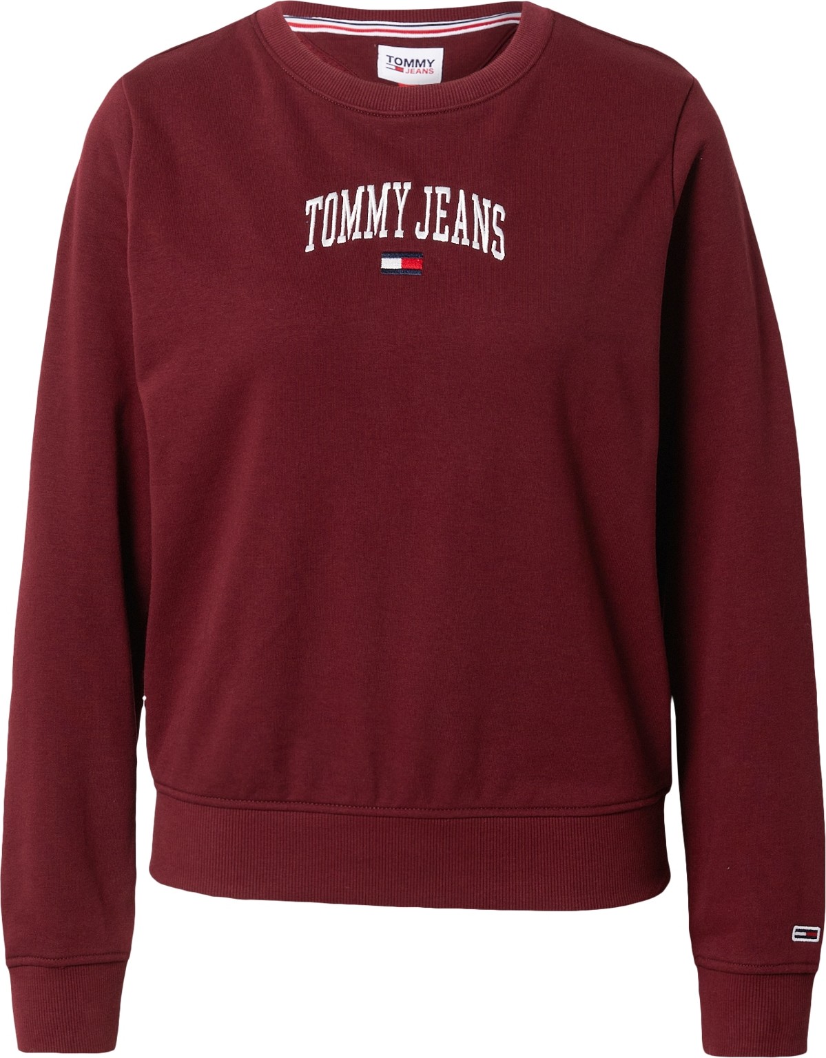 Tommy Jeans Mikina bordó / bílá