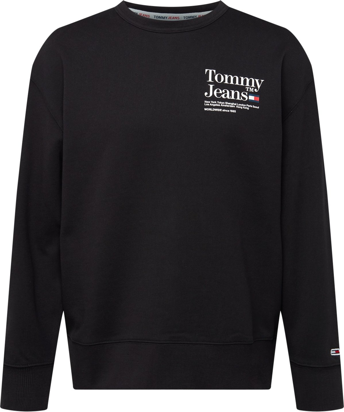 Tommy Jeans Mikina námořnická modř / červená / černá / bílá