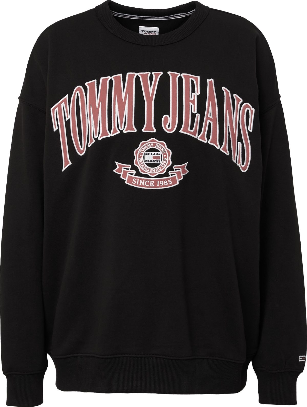 Tommy Jeans Mikina červená / černá / bílá