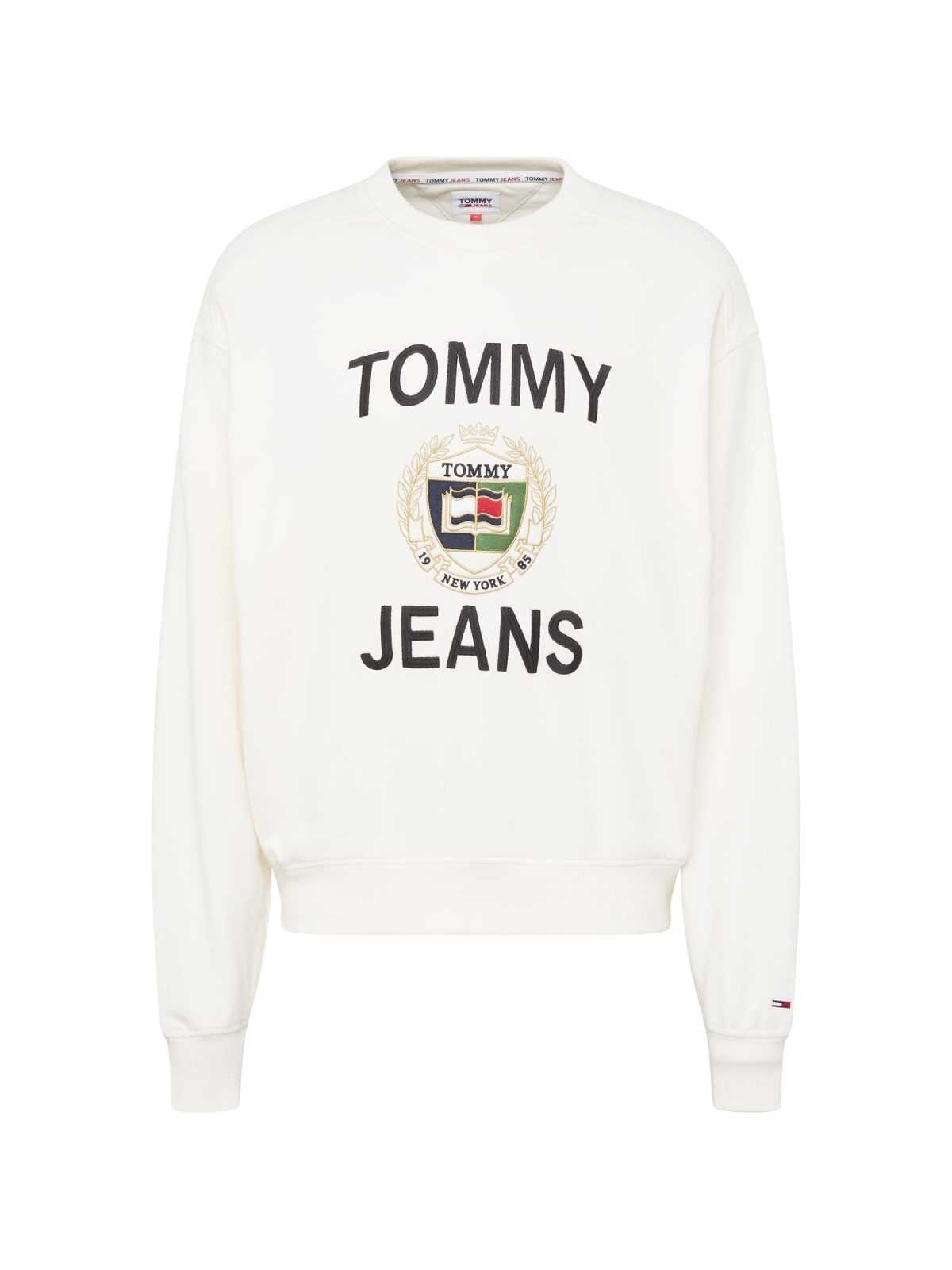 Tommy Jeans Mikina námořnická modř / světle zelená / červená / bílá