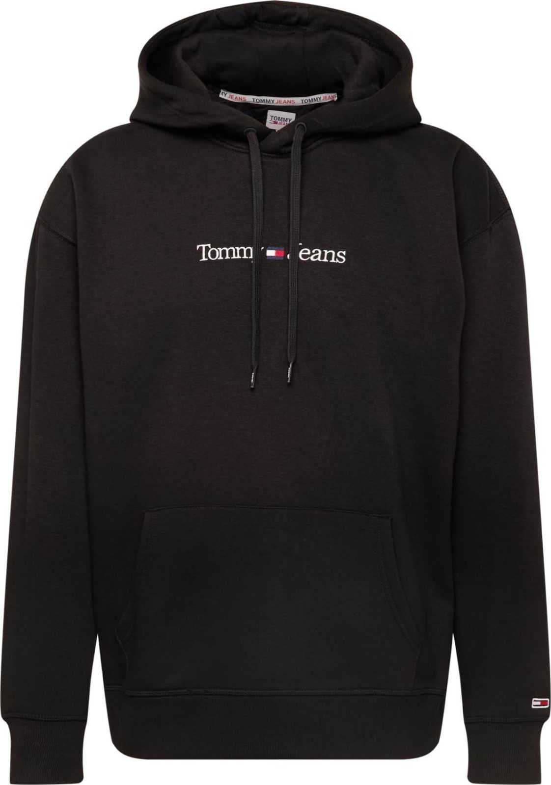 Tommy Jeans Mikina námořnická modř / červená / černá / bílá