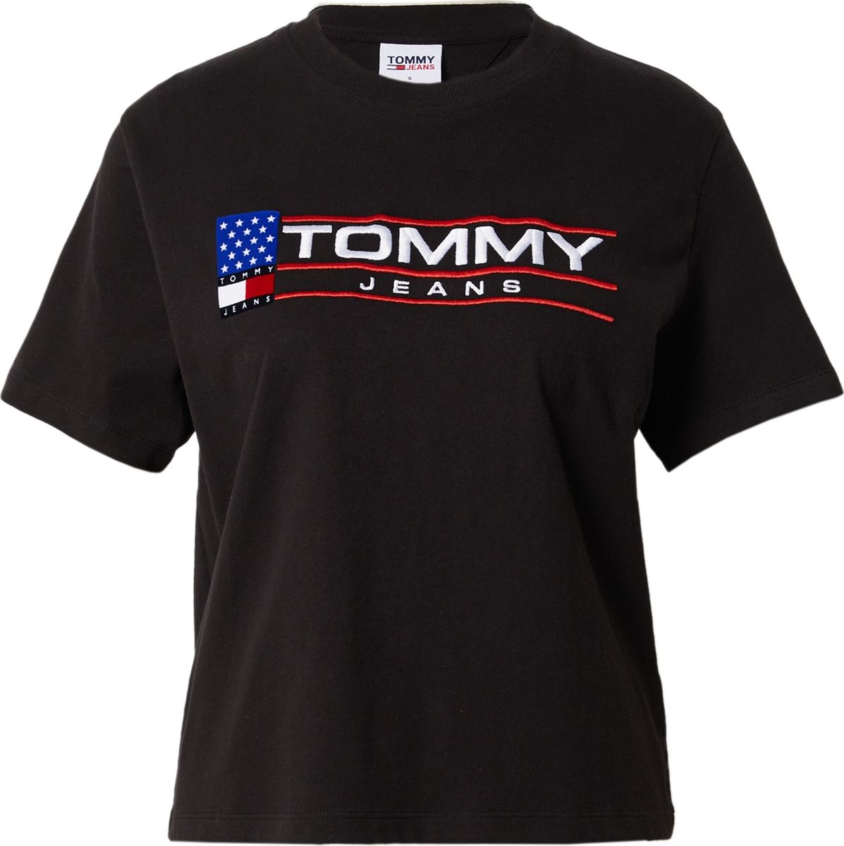 Tommy Jeans Tričko 'MODERN SPORT' královská modrá / ohnivá červená / černá / bílá