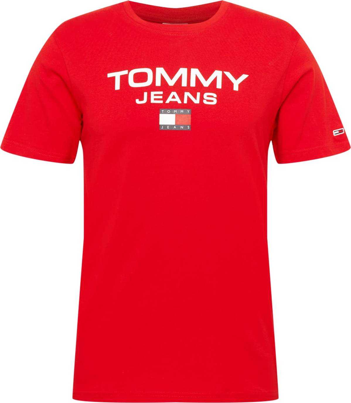 Tommy Jeans Tričko námořnická modř / purpurová / bílá