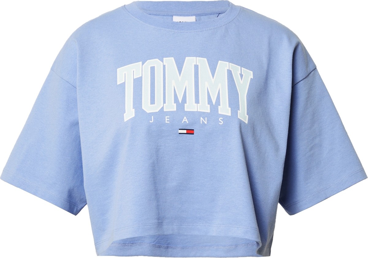 Tommy Jeans Tričko světlemodrá / tmavě modrá / červená / bílá