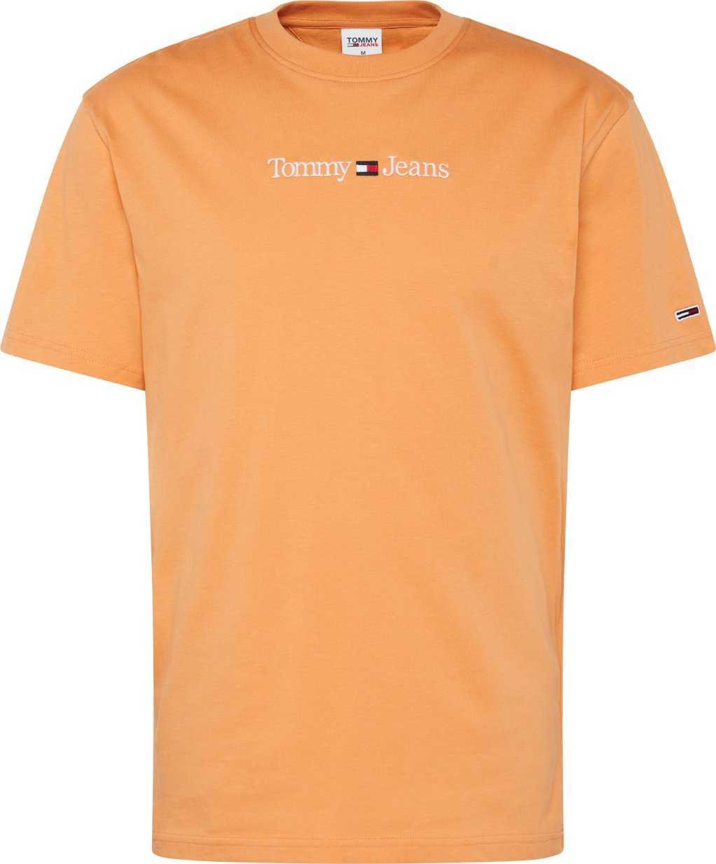 Tommy Jeans Tričko tmavě modrá / oranžová / červená / bílá