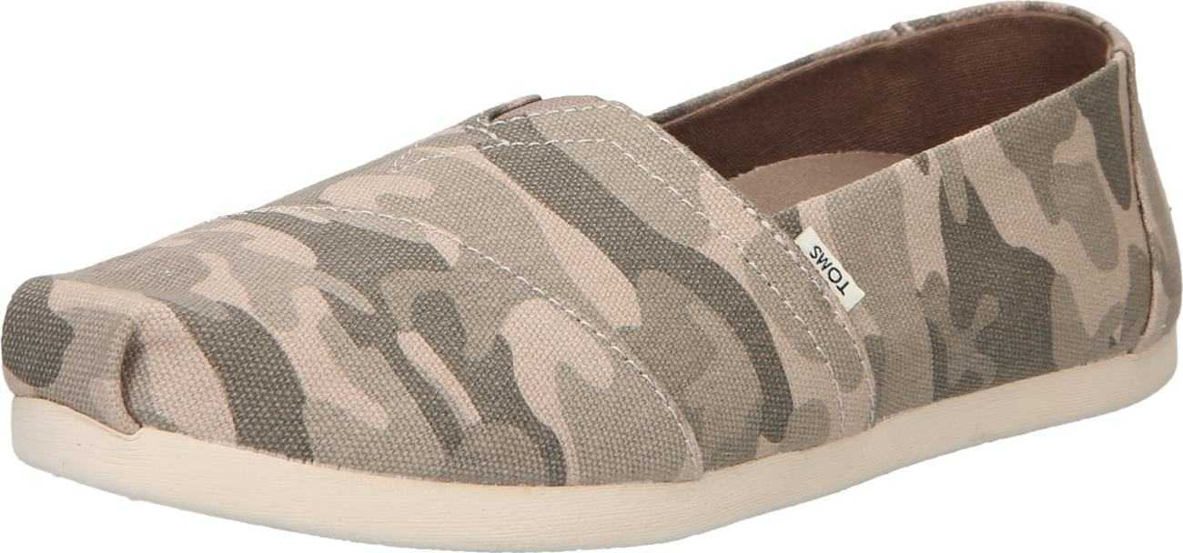 TOMS Slip on boty 'ALPARGATA' antracitová / barvy bláta / kouřově šedá / kámen