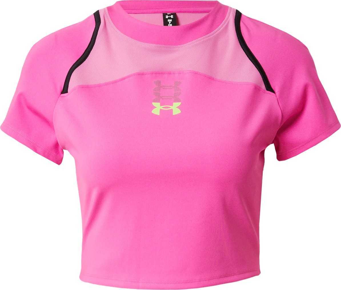 UNDER ARMOUR Funkční tričko žlutá / pitaya / černá