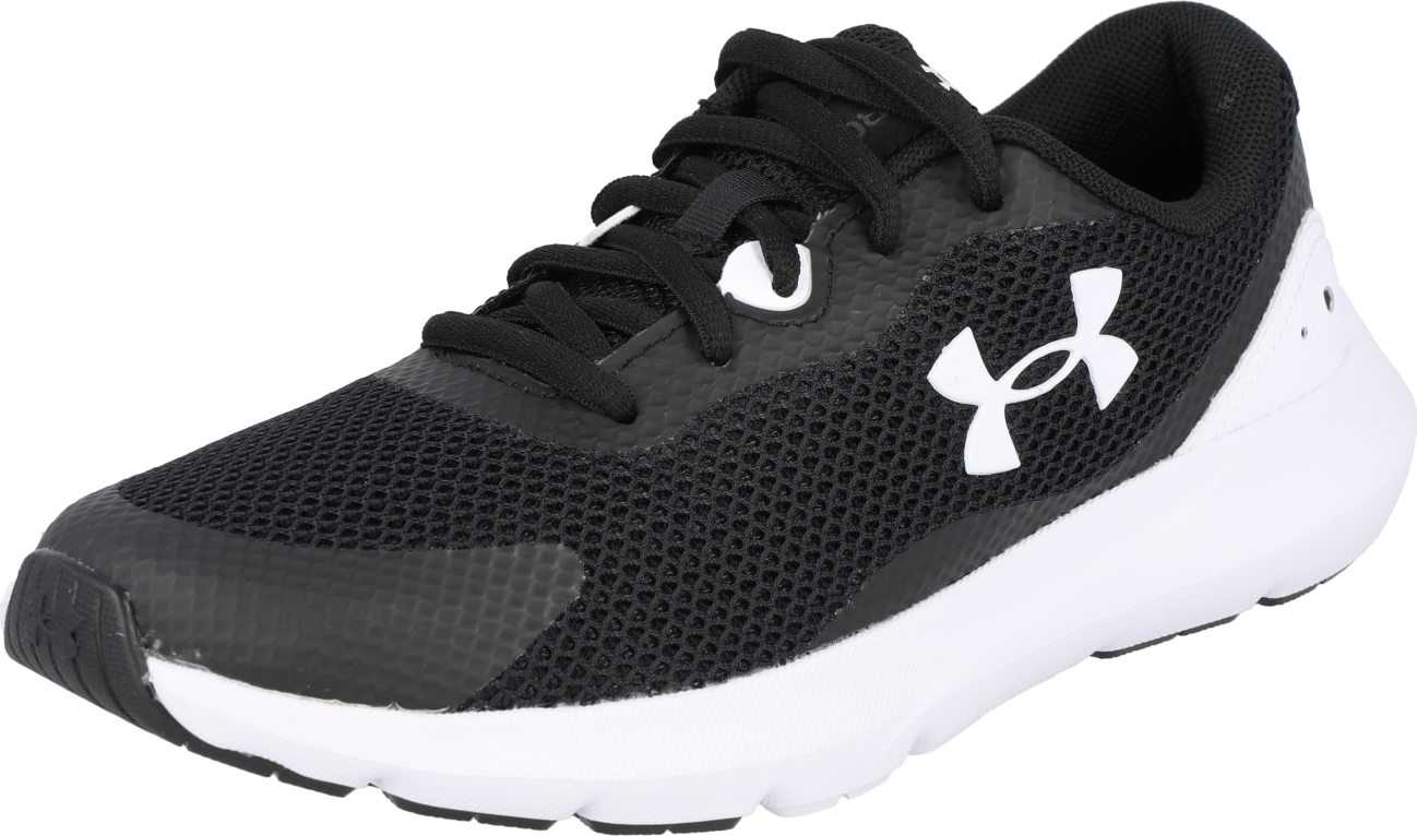 UNDER ARMOUR Sportovní boty 'Surge 3' černá / bílá