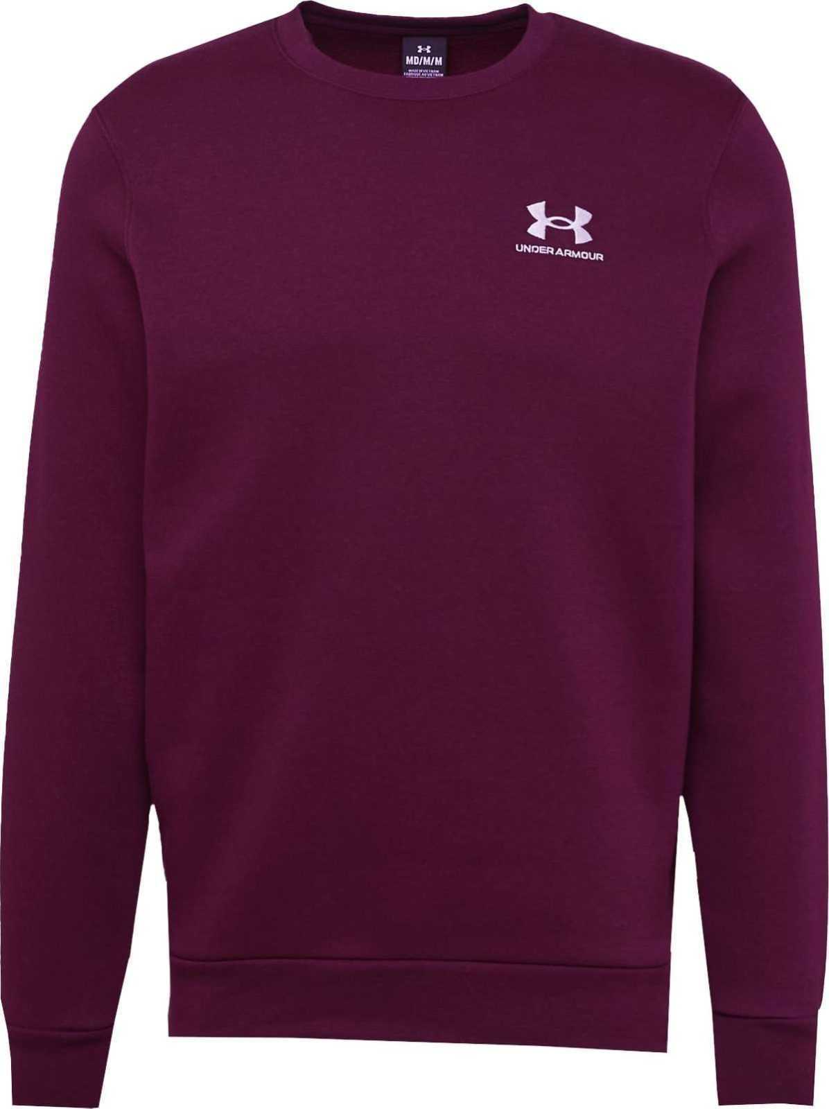 UNDER ARMOUR Sportovní mikina bobule / bílá