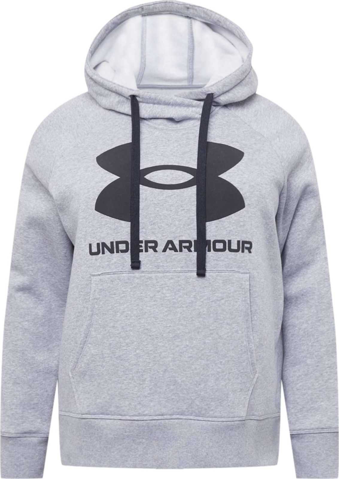 UNDER ARMOUR Sportovní mikina 'Rival' šedá / černá