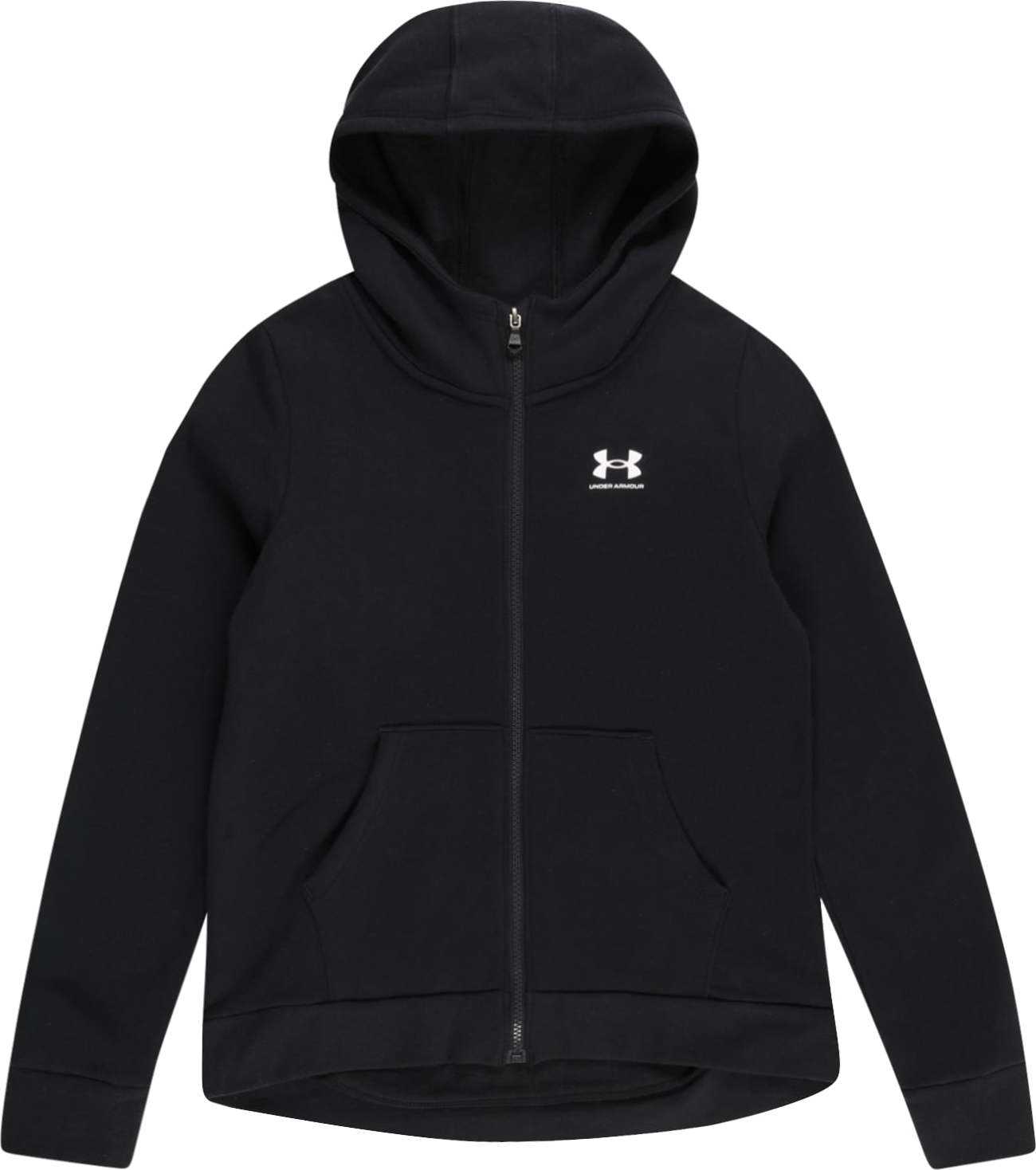 UNDER ARMOUR Sportovní mikina 'Rival' černá / bílá