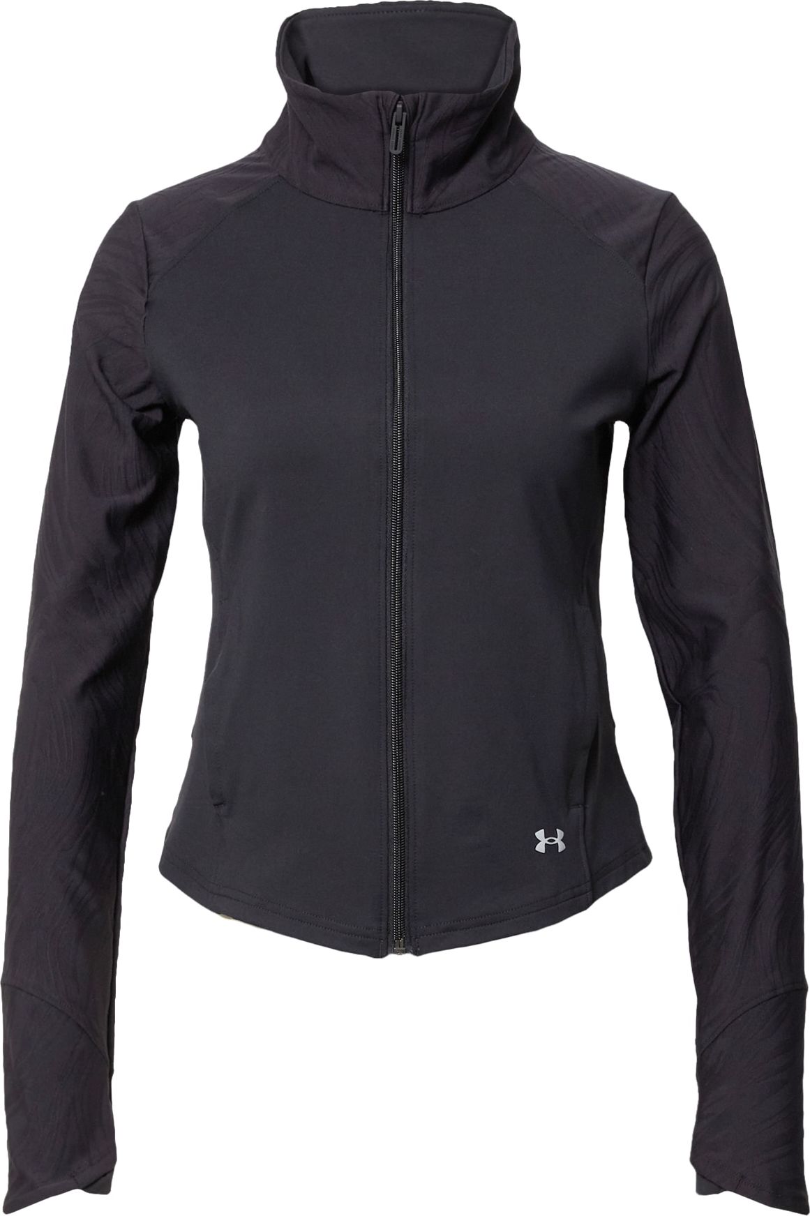 UNDER ARMOUR Sportovní mikina stříbrně šedá / černá