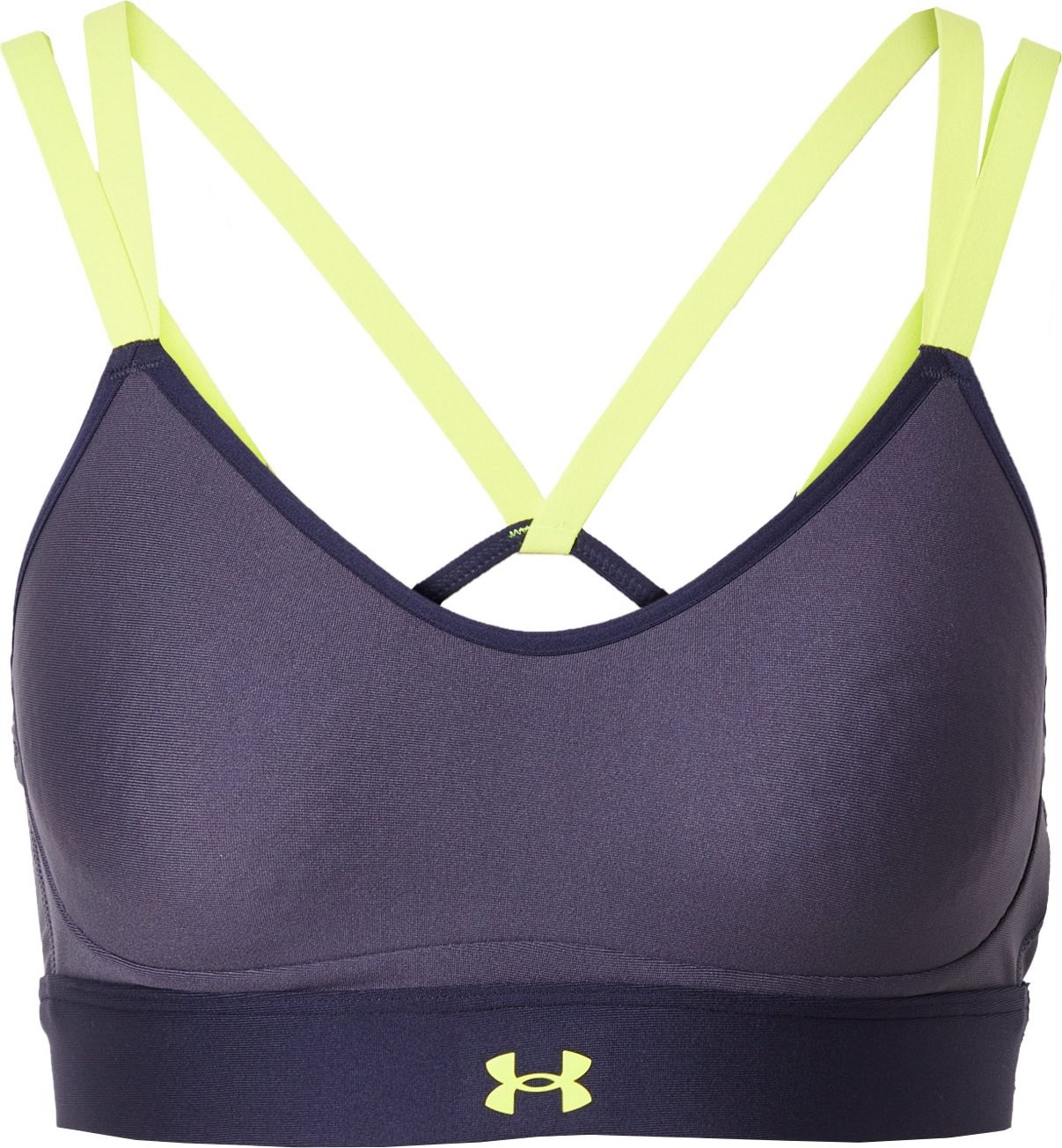 UNDER ARMOUR Sportovní podprsenka 'Infinity' svítivě žlutá / tmavě šedá