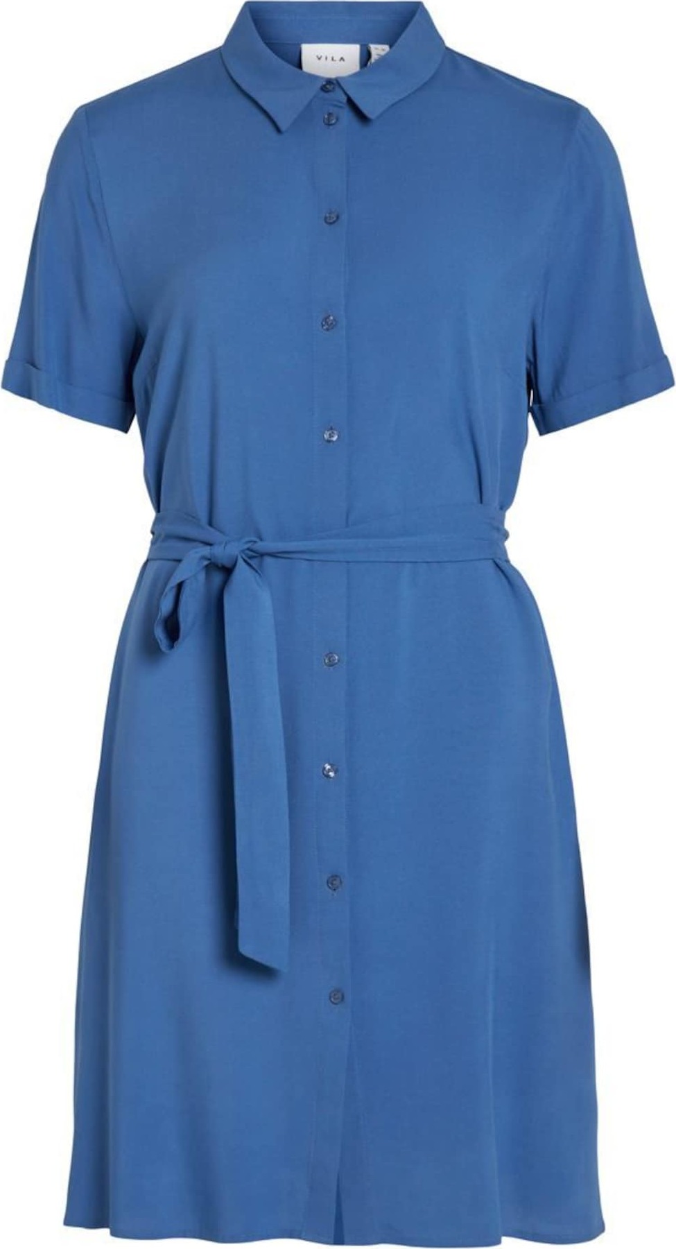 VILA Košilové šaty modrá