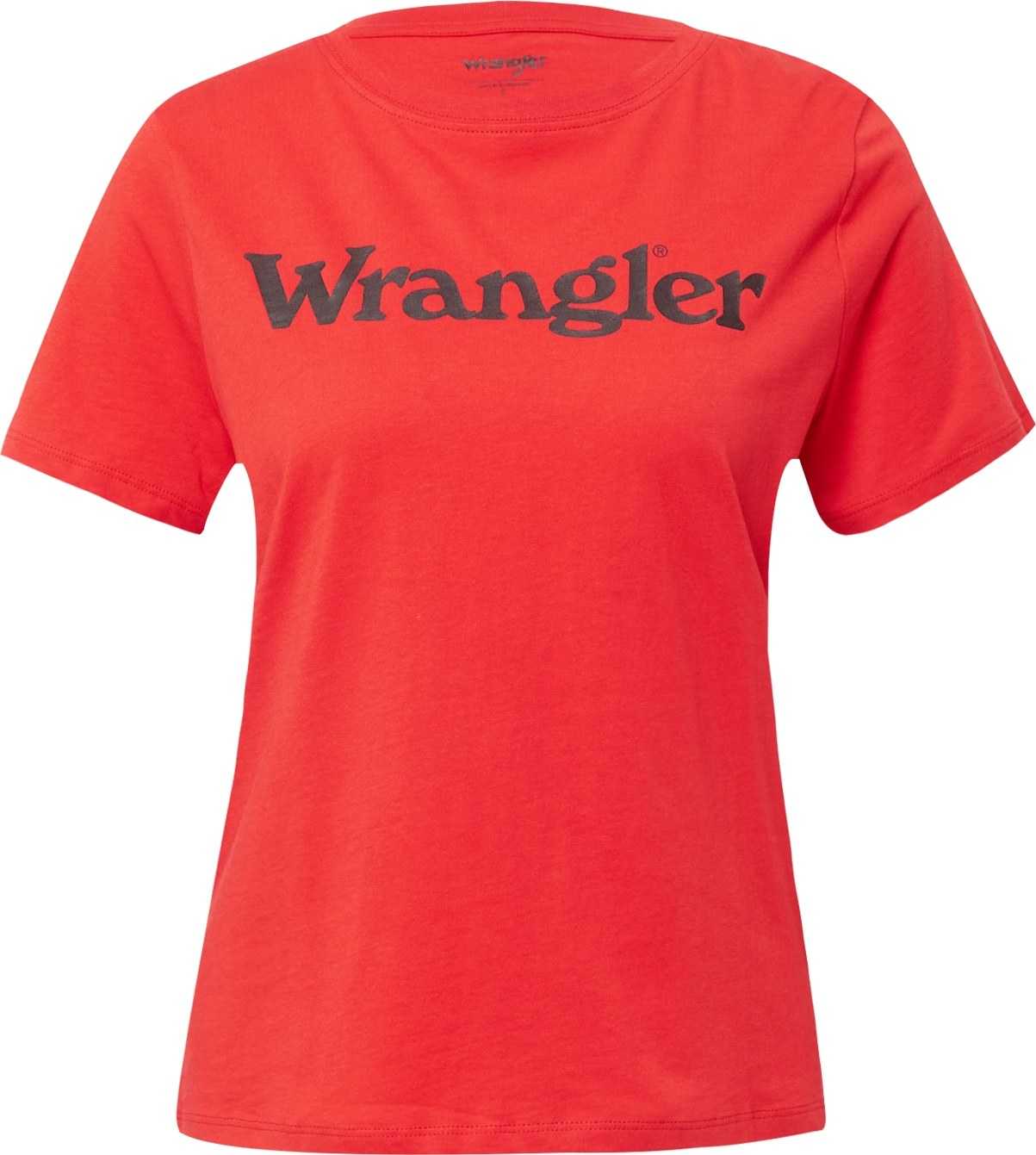 WRANGLER Tričko červená / černá