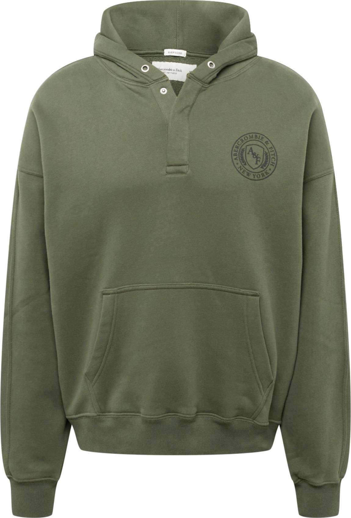 Abercrombie & Fitch Mikina khaki / černá