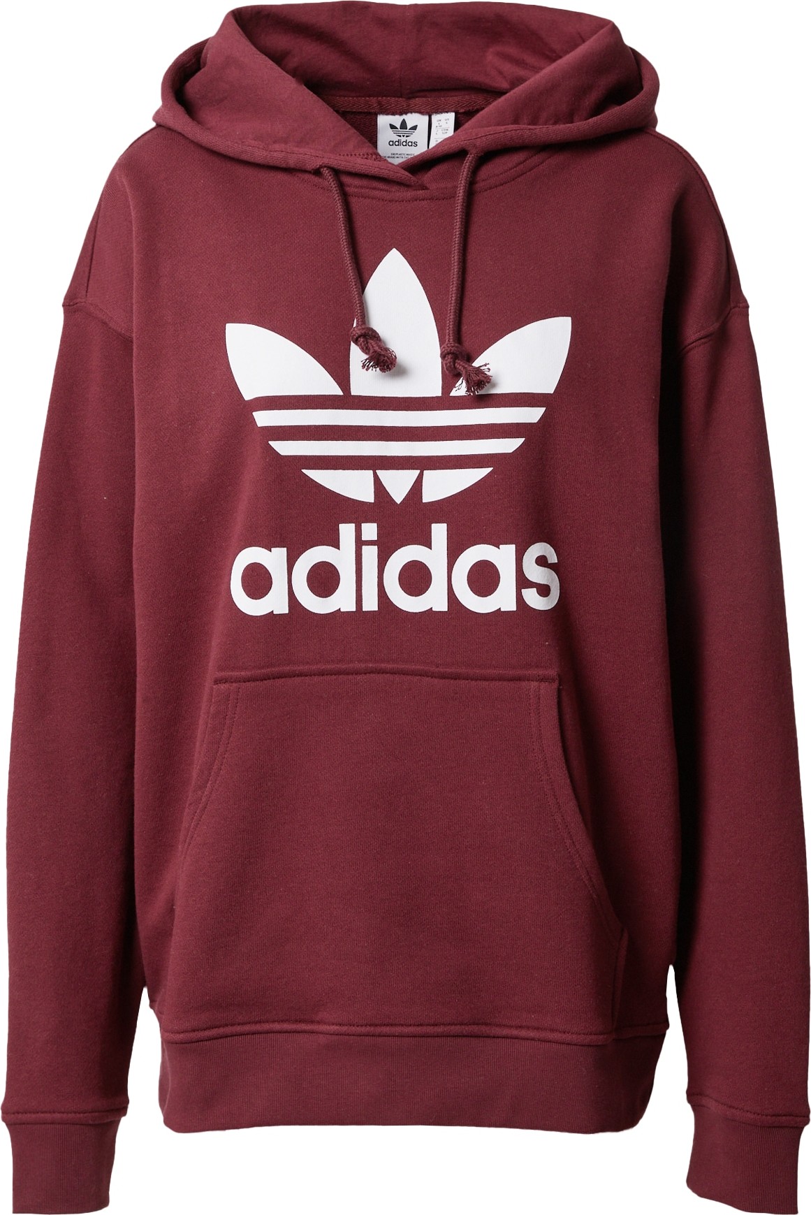 ADIDAS ORIGINALS Mikina burgundská červeň / bílá