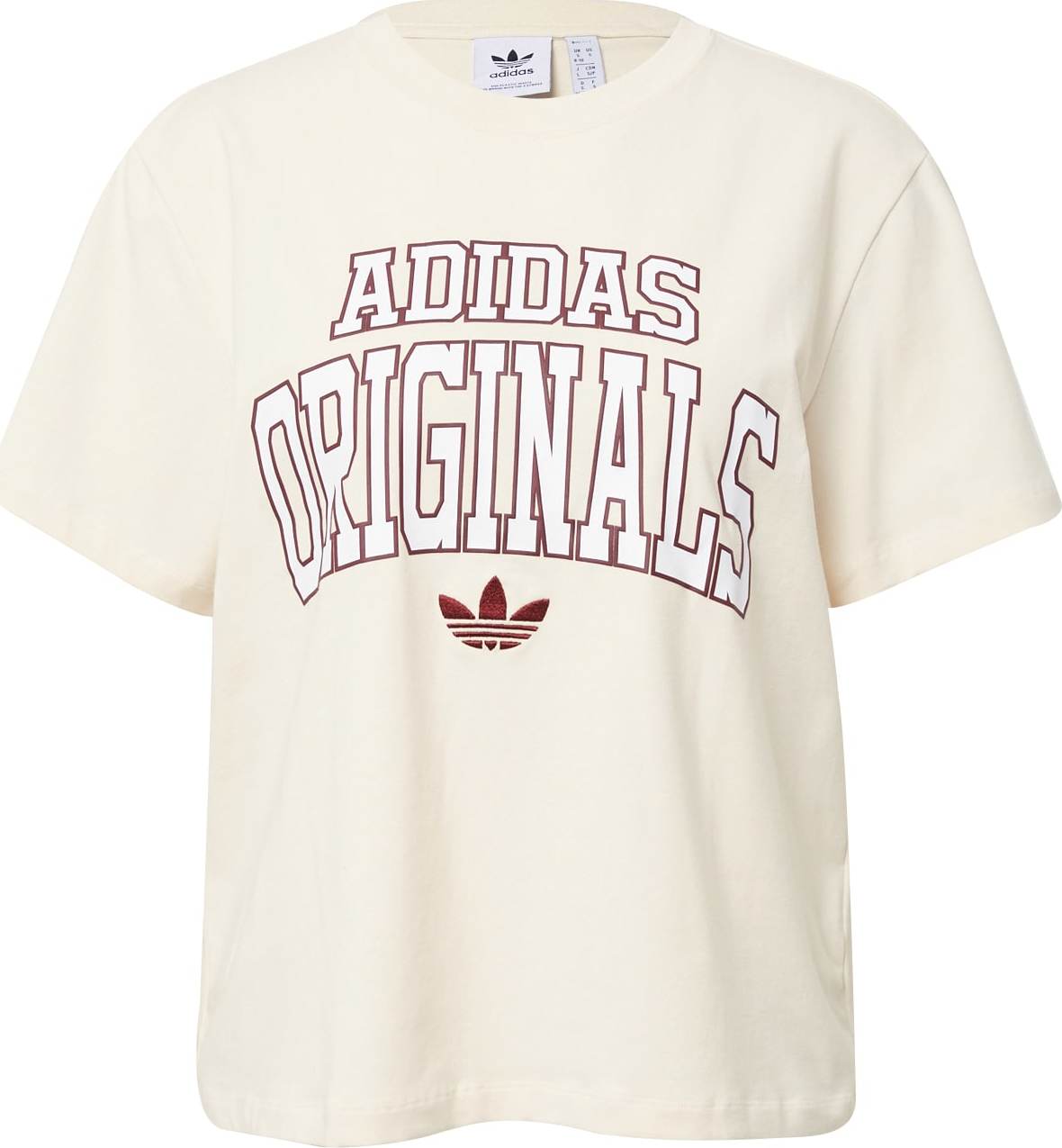 ADIDAS ORIGINALS Tričko červenofialová / bílá