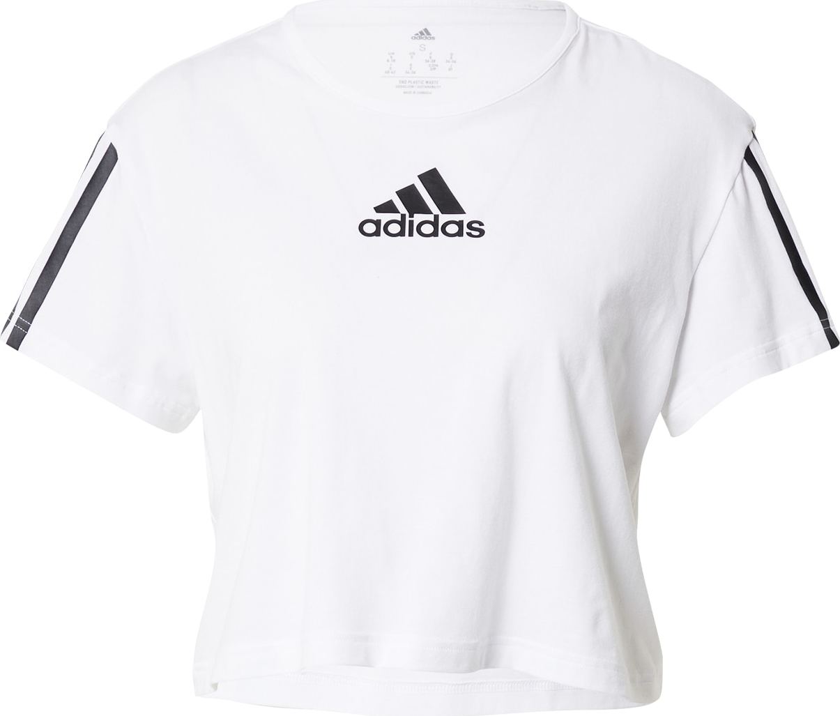 ADIDAS SPORTSWEAR Funkční tričko černá / bílá