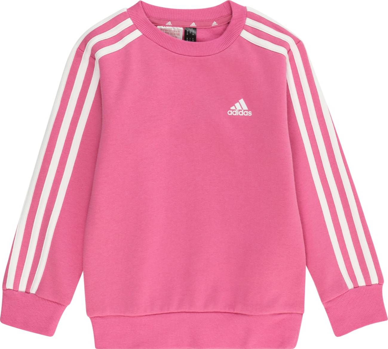 ADIDAS SPORTSWEAR Sportovní mikina fuchsiová / bílá