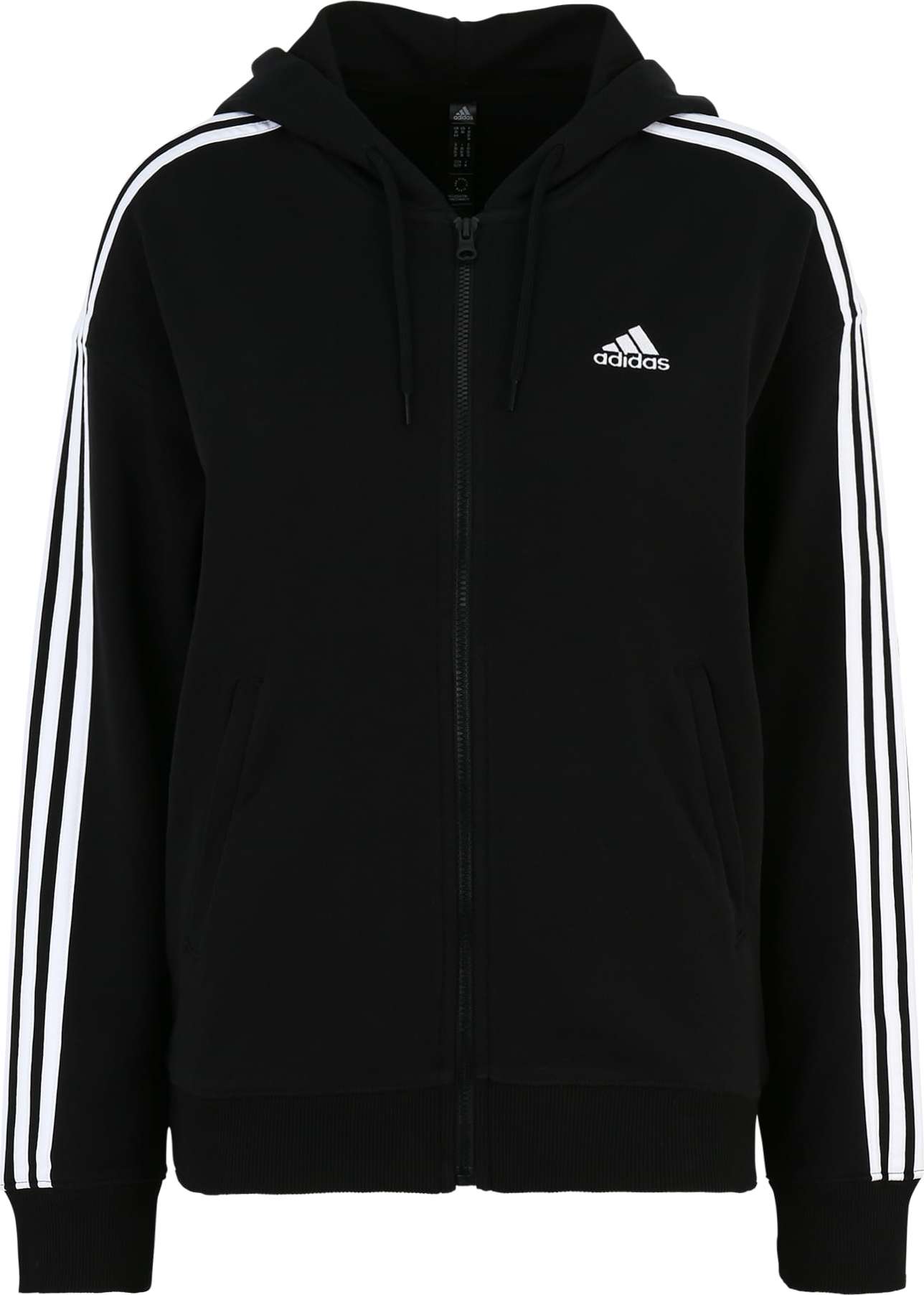 ADIDAS SPORTSWEAR Sportovní mikina černá / bílá