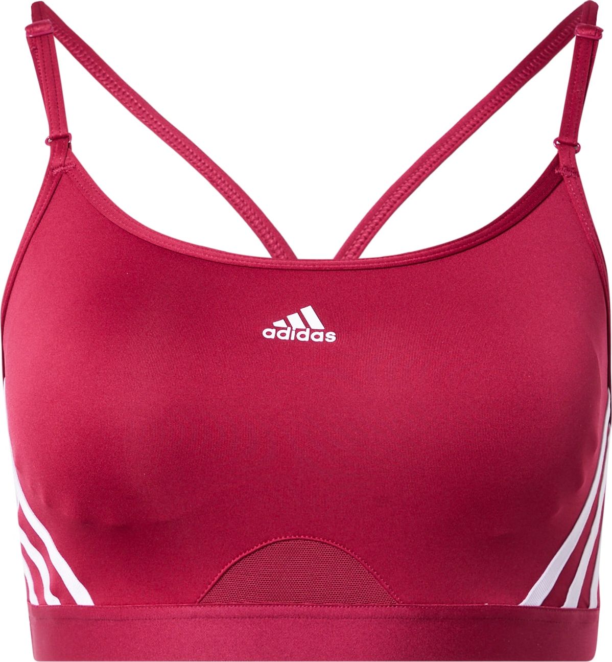 ADIDAS SPORTSWEAR Sportovní podprsenka burgundská červeň / bílá