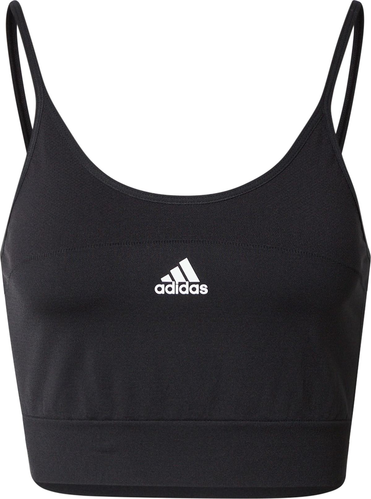 ADIDAS SPORTSWEAR Sportovní podprsenka černá / bílá