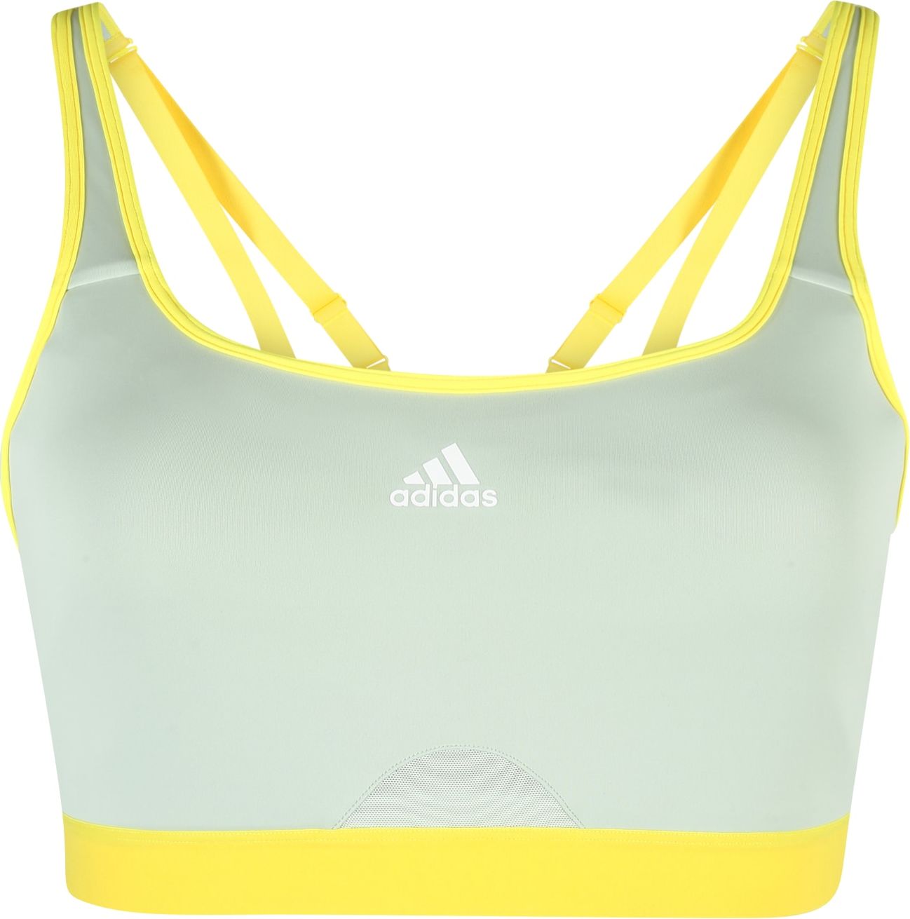 ADIDAS SPORTSWEAR Sportovní podprsenka žlutá / pastelově zelená / bílá