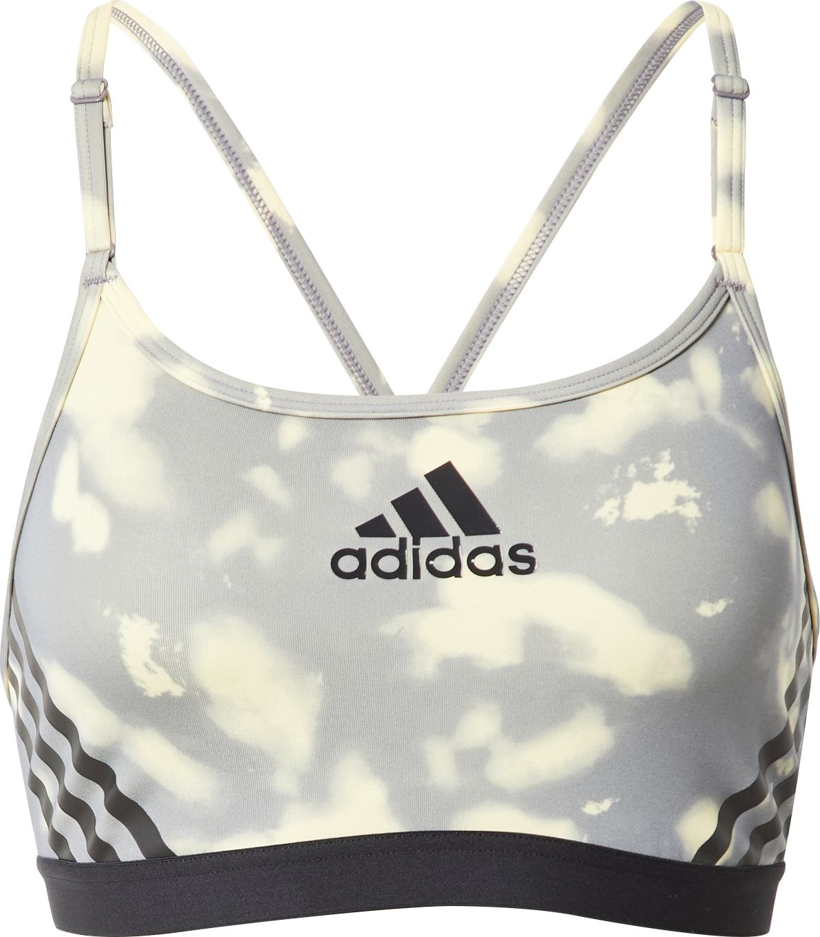 ADIDAS SPORTSWEAR Sportovní podprsenka žlutá / světle šedá / černá