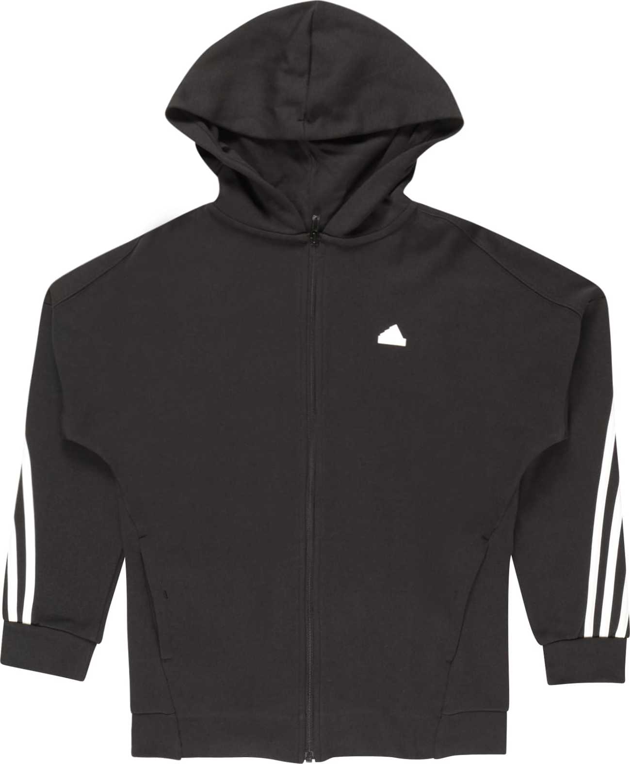 ADIDAS SPORTSWEAR Sportovní mikina černá / bílá