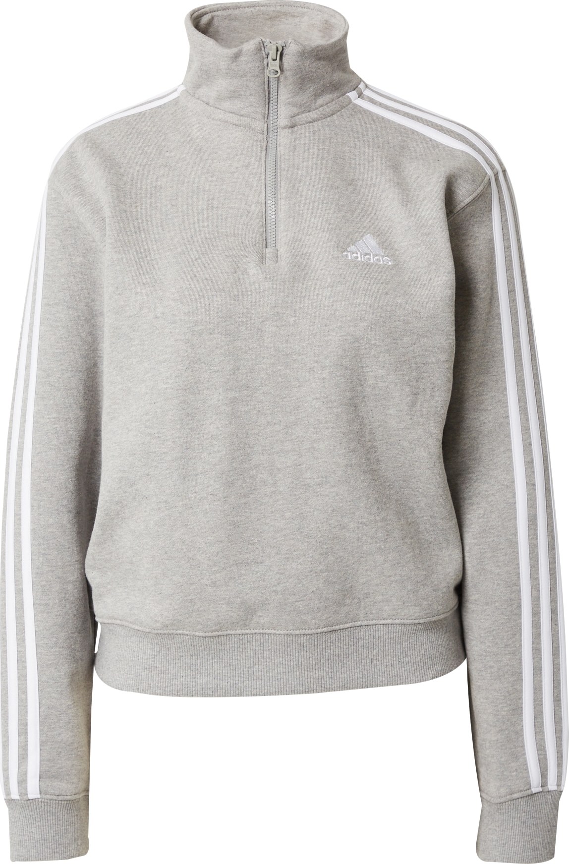 ADIDAS SPORTSWEAR Sportovní mikina světle šedá / bílá