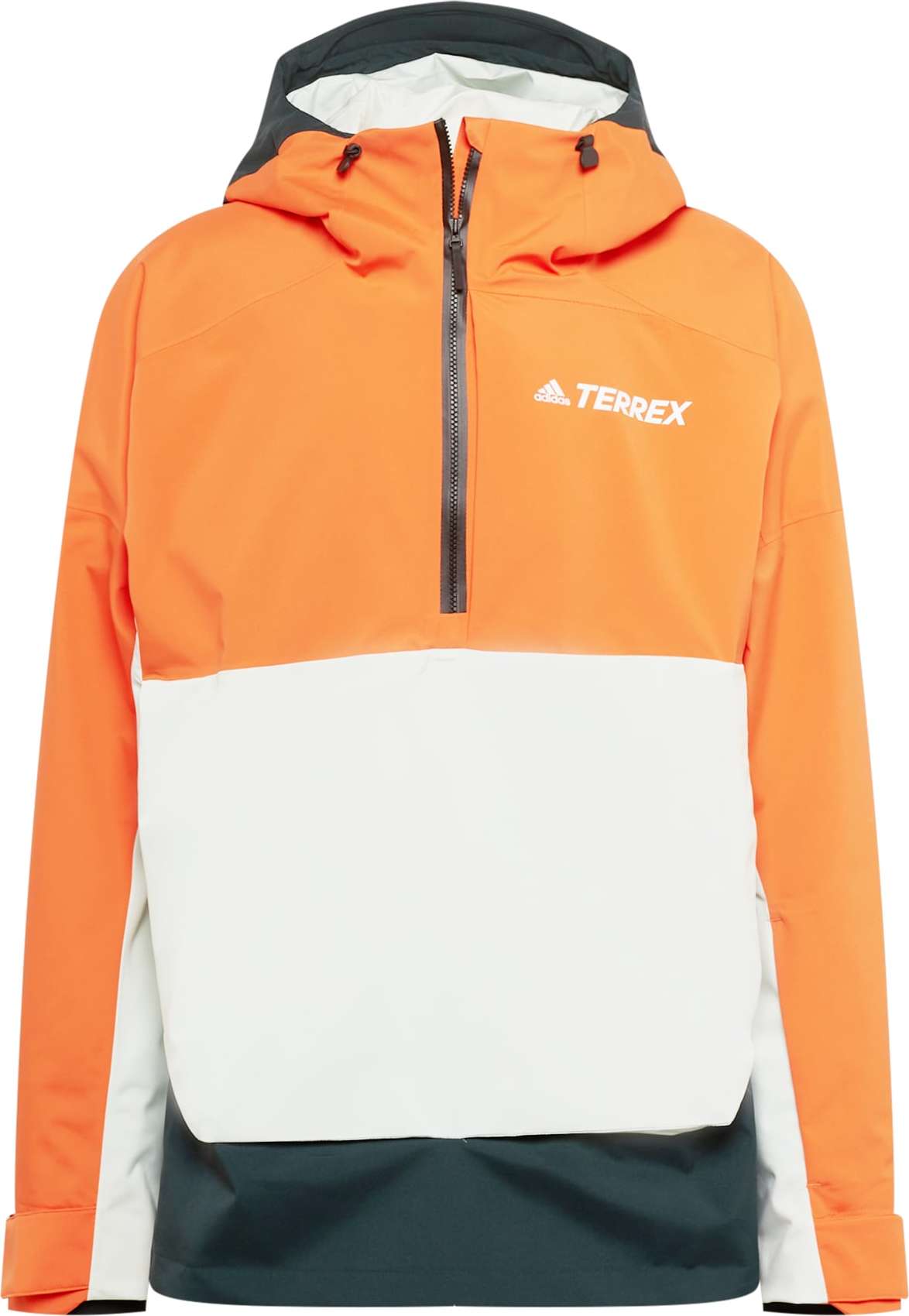 ADIDAS TERREX Outdoorová bunda námořnická modř / tmavě oranžová / offwhite