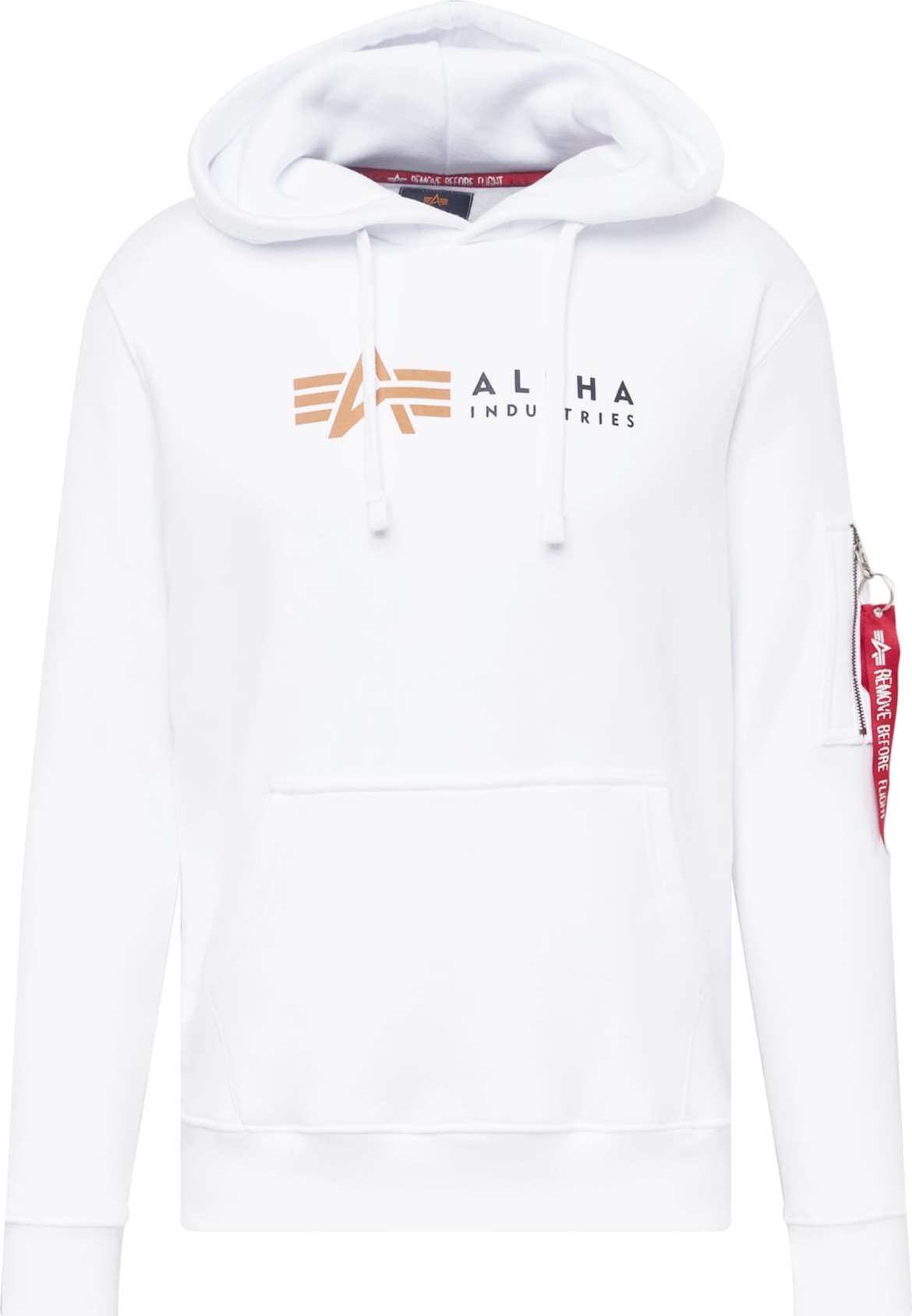 ALPHA INDUSTRIES Mikina koňaková / černá / bílá